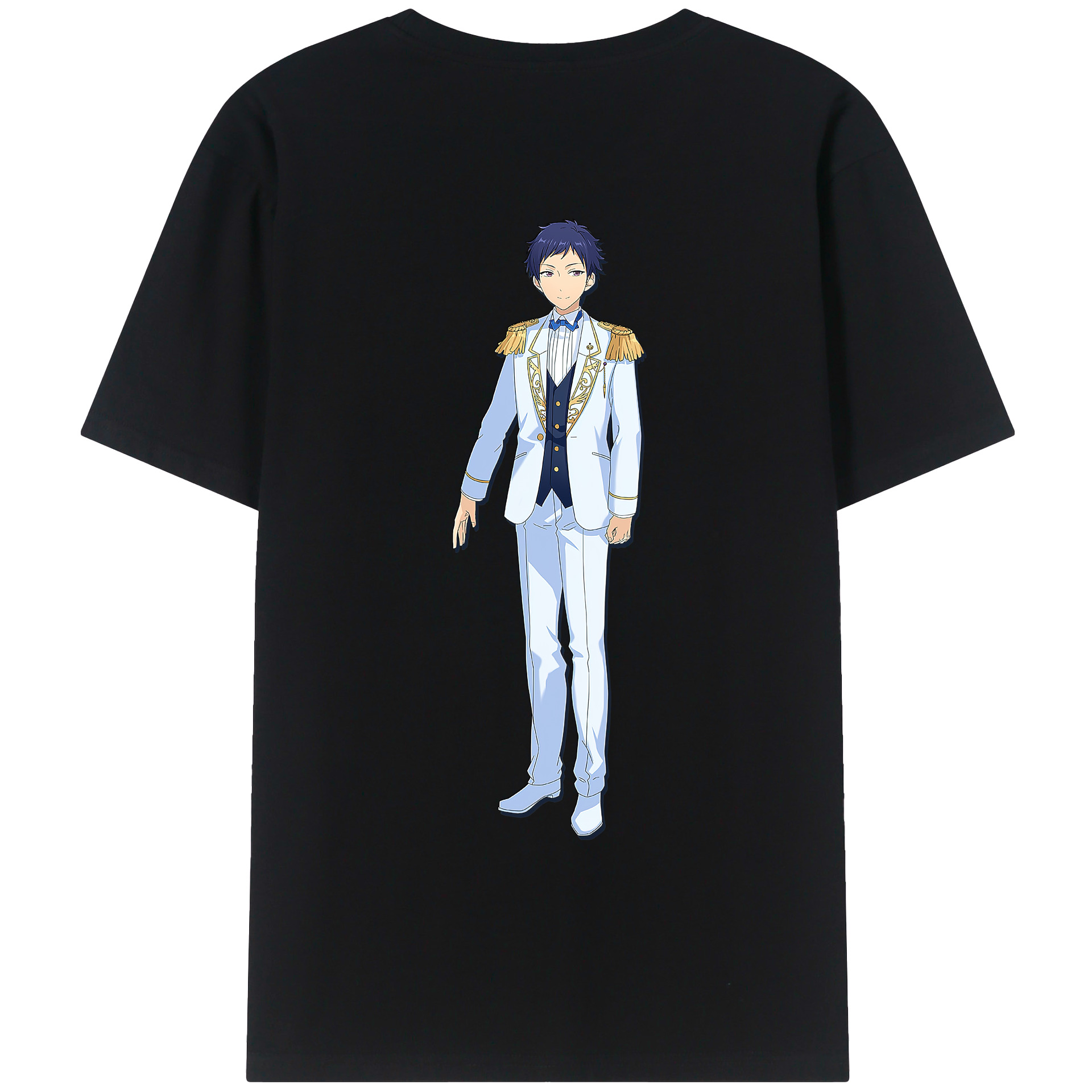 （画像用） あんさんぶるスターズ! Ensemble Stars 綿100％ メンズ半袖Tシャツ（バックプリント） 通気性