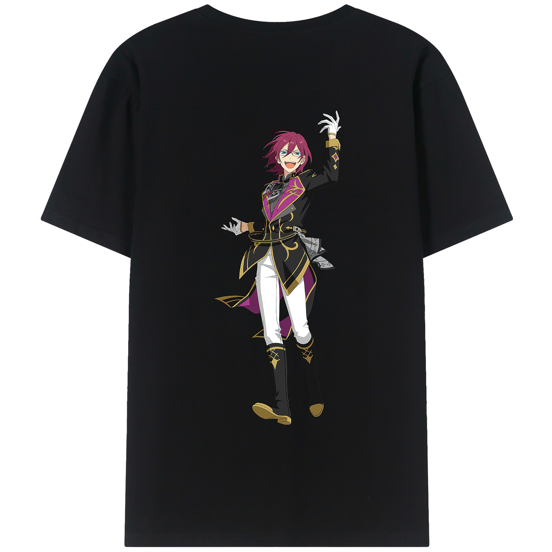 （画像用） あんさんぶるスターズ! Ensemble Stars 綿100％ メンズ半袖Tシャツ（バックプリント） 通気性