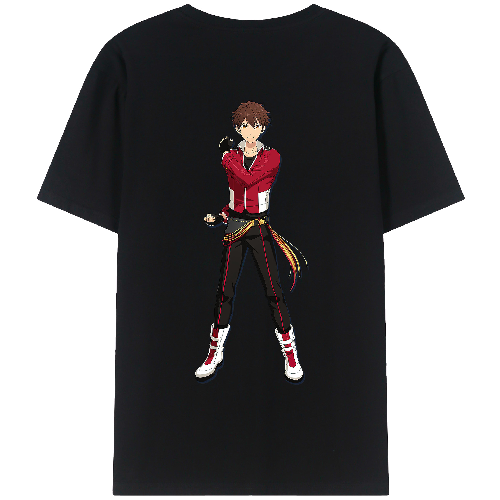 （画像用） あんさんぶるスターズ! Ensemble Stars 綿100％ メンズ半袖Tシャツ（バックプリント） 通気性