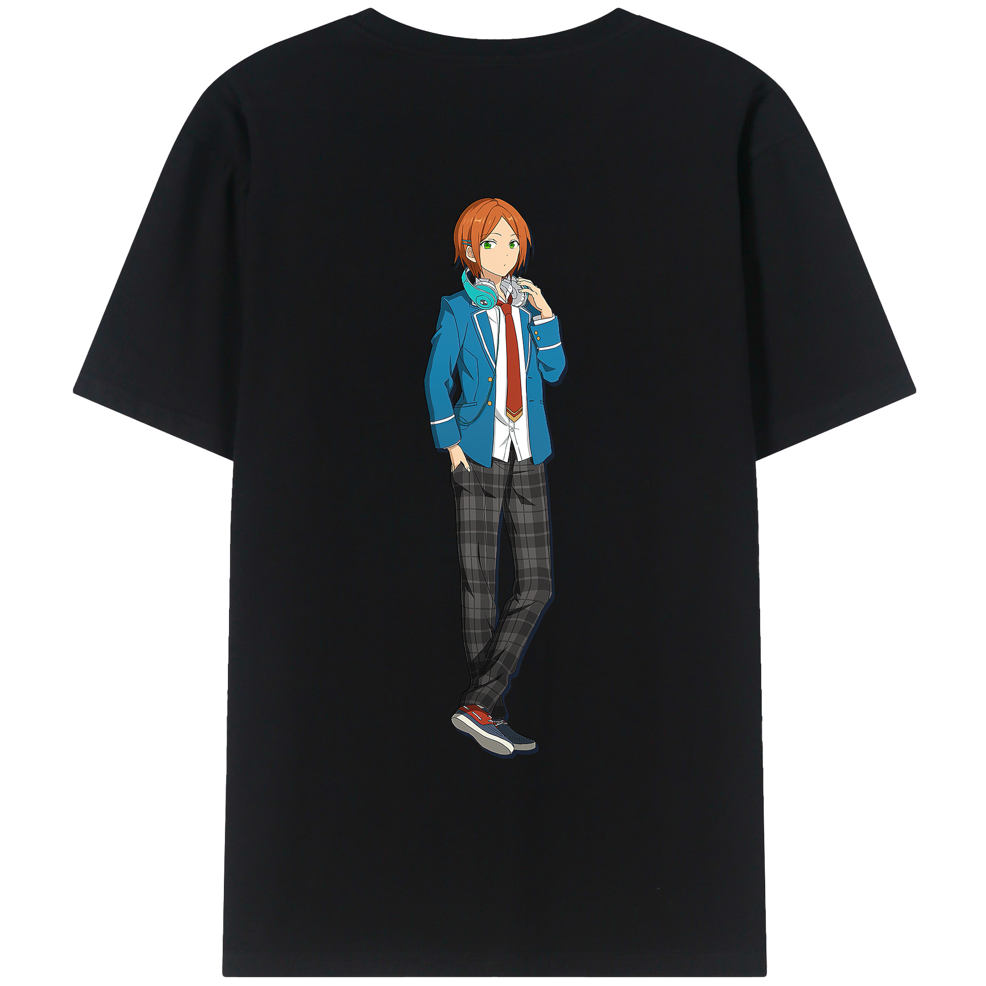 （画像用） あんさんぶるスターズ! Ensemble Stars 綿100％ メンズ半袖Tシャツ（バックプリント） 通気性