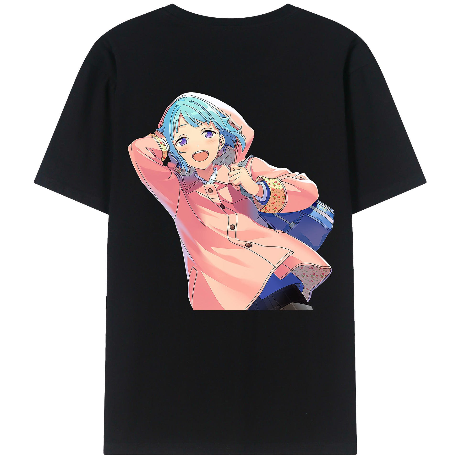 （画像用） あんさんぶるスターズ! Ensemble Stars 綿100％ メンズ半袖Tシャツ（バックプリント） 通気性