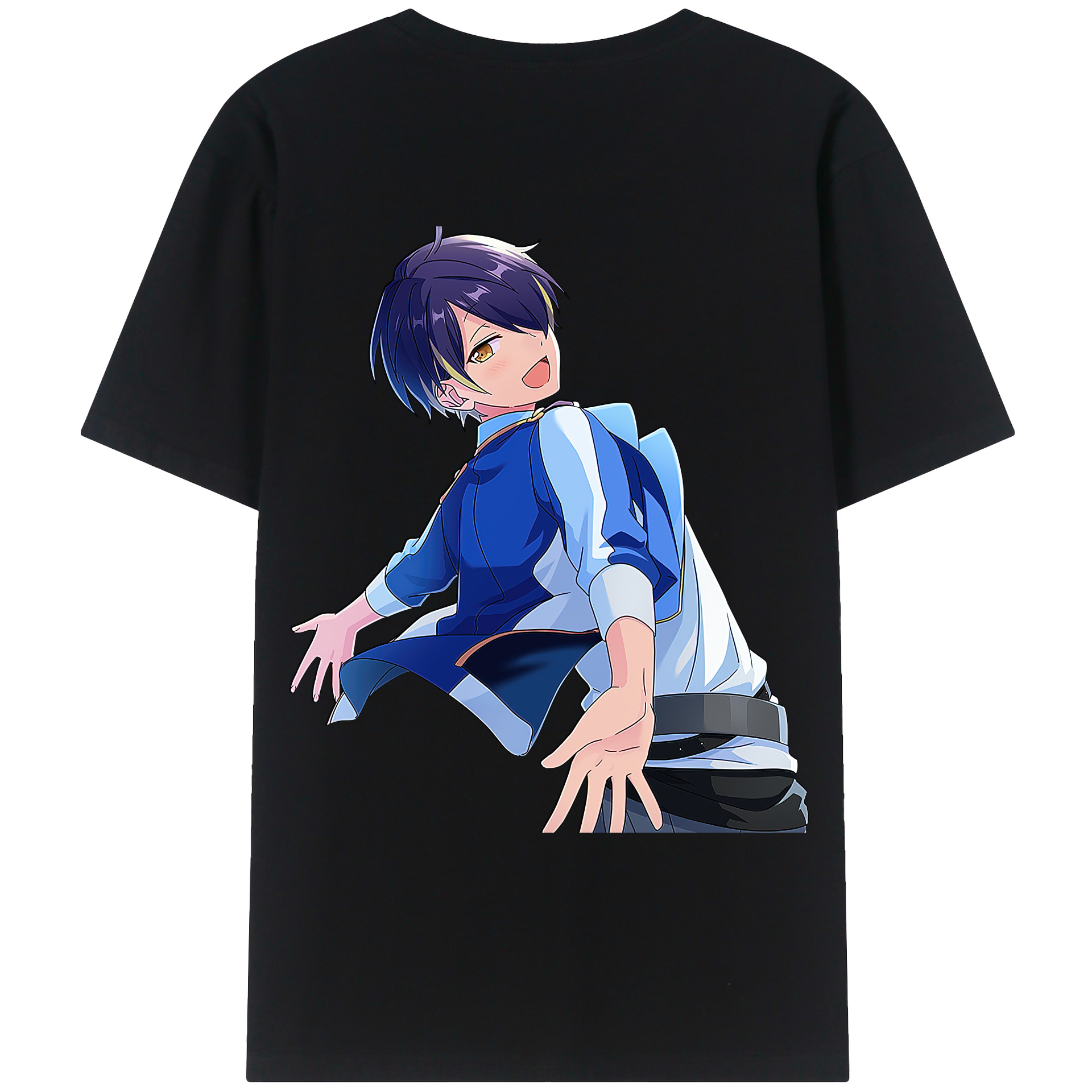 （画像用） あんさんぶるスターズ! Ensemble Stars 綿100％ メンズ半袖Tシャツ（バックプリント） 通気性