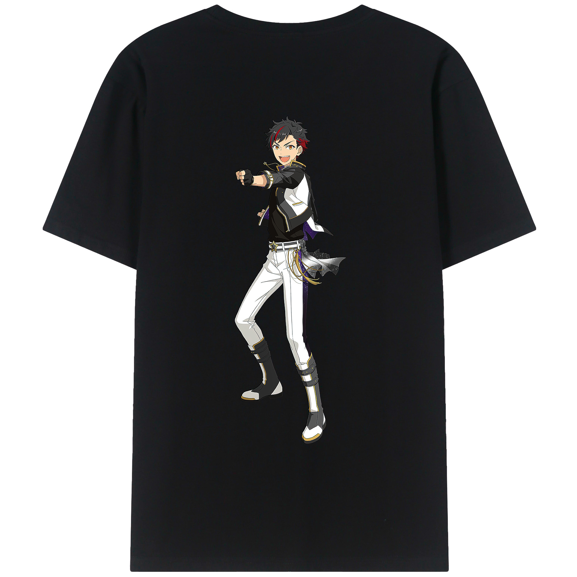 （画像用） あんさんぶるスターズ! Ensemble Stars 綿100％ メンズ半袖Tシャツ（バックプリント） 通気性