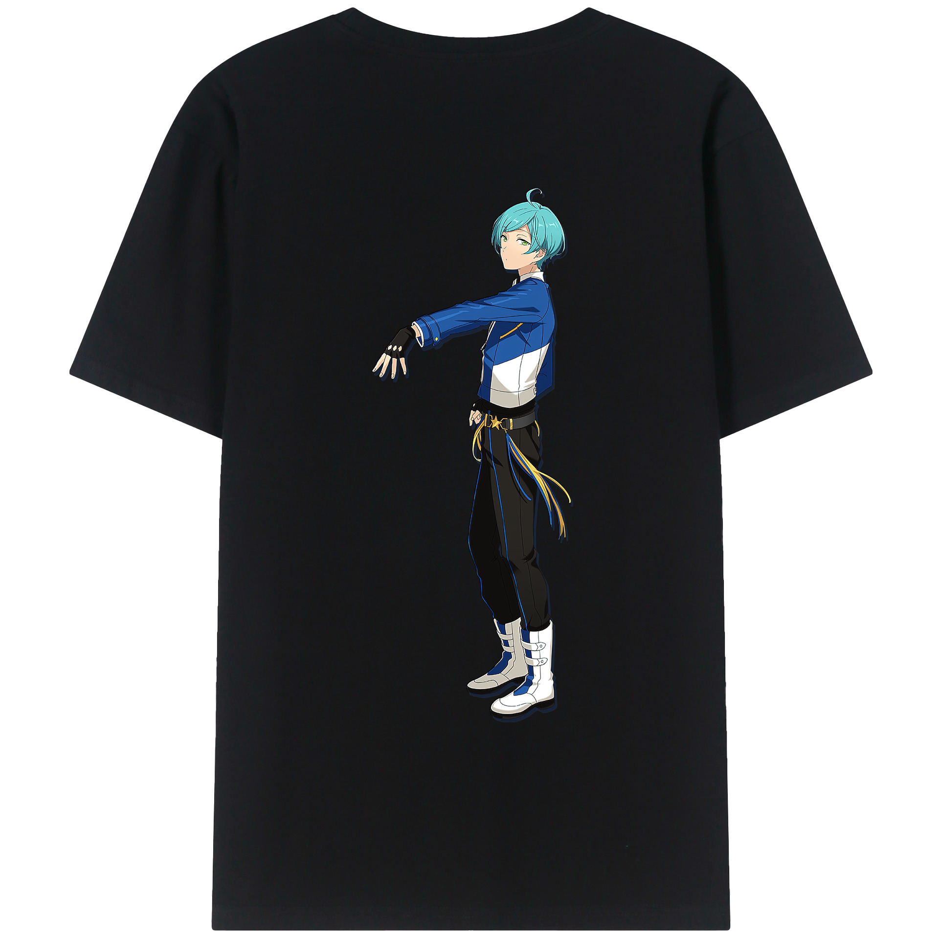 （画像用） あんさんぶるスターズ! Ensemble Stars 綿100％ メンズ半袖Tシャツ（バックプリント） 通気性