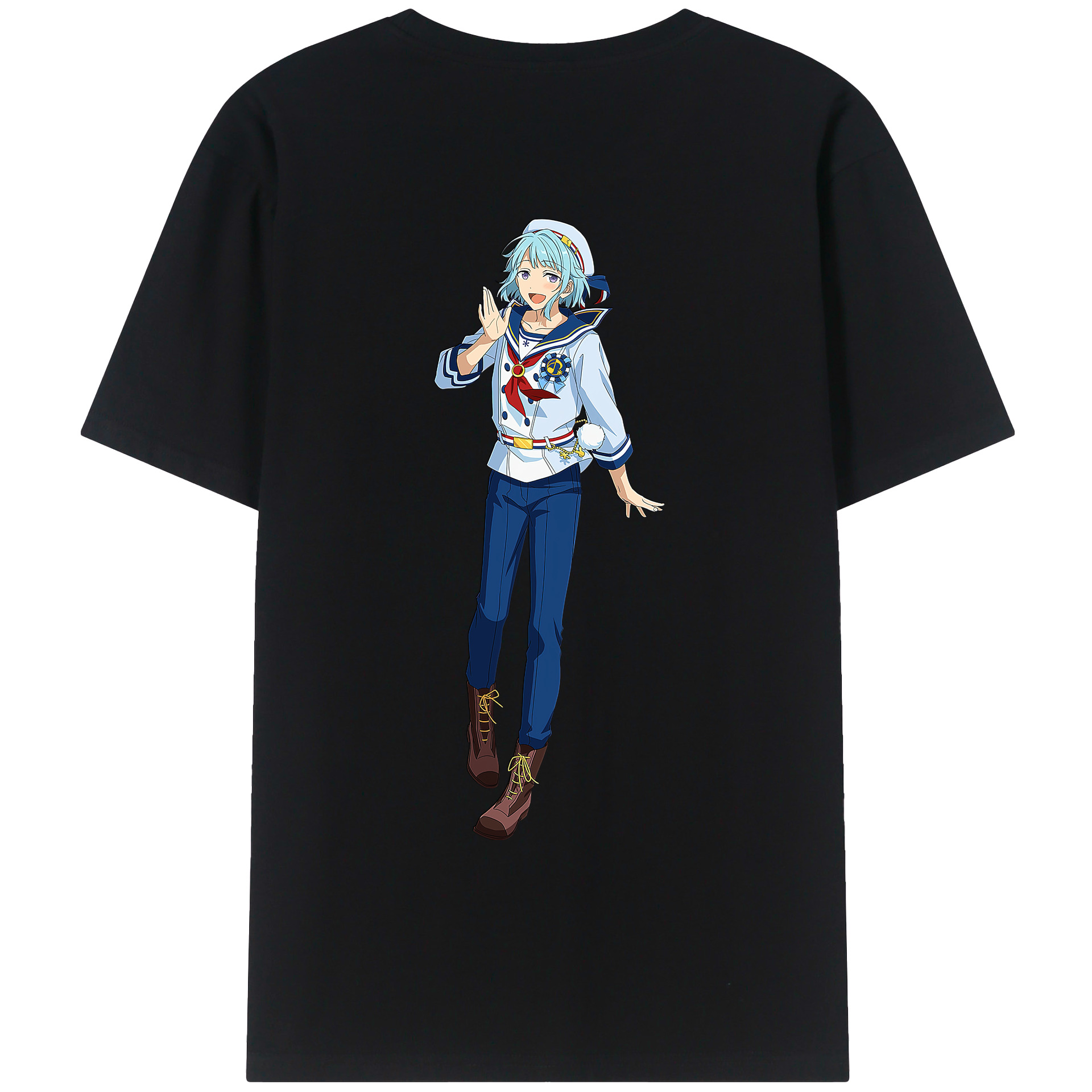 （画像用） あんさんぶるスターズ! Ensemble Stars 綿100％ メンズ半袖Tシャツ（バックプリント） 通気性