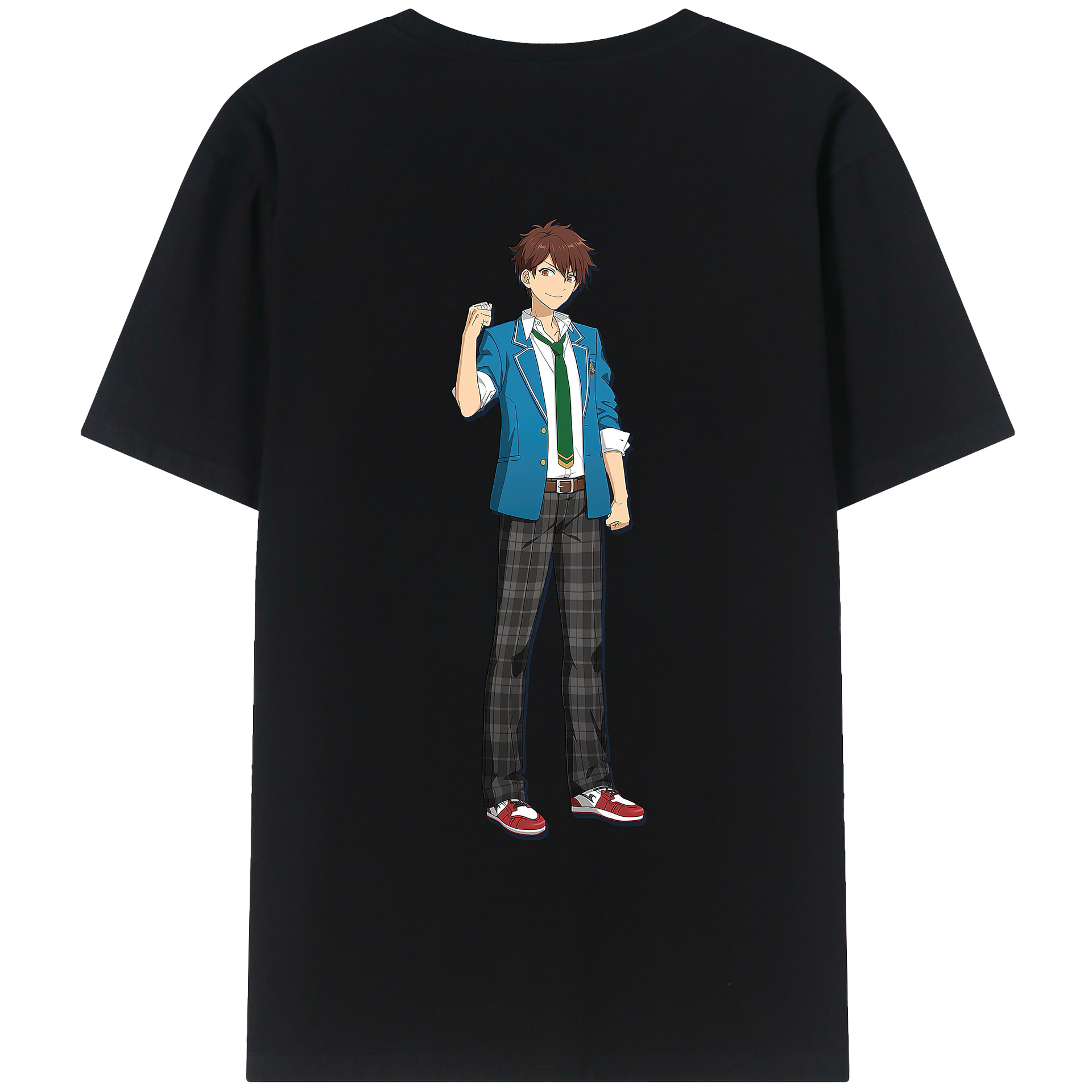（画像用） あんさんぶるスターズ! Ensemble Stars 綿100％ メンズ半袖Tシャツ（バックプリント） 通気性