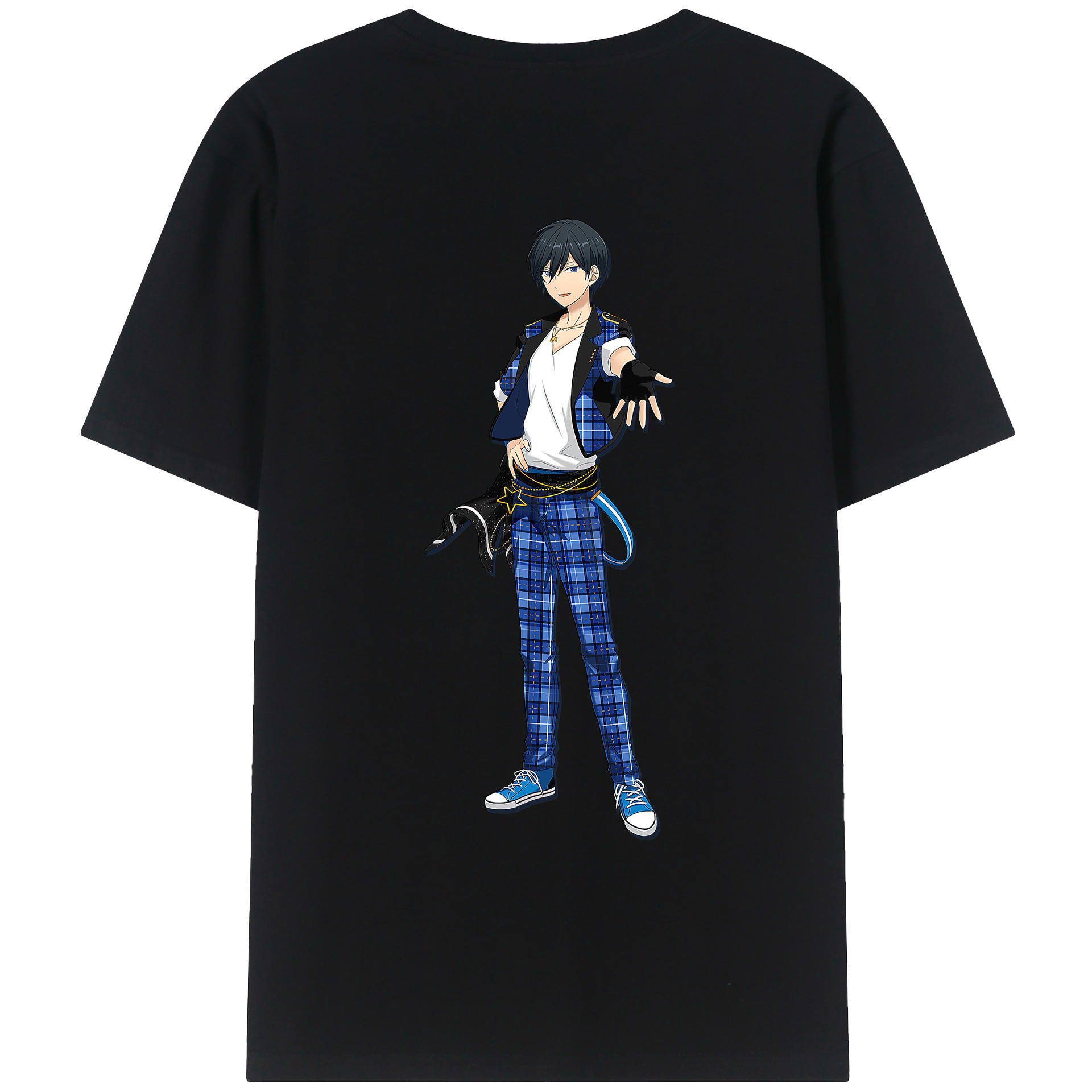（画像用） あんさんぶるスターズ! Ensemble Stars 綿100％ メンズ半袖Tシャツ（バックプリント） 通気性