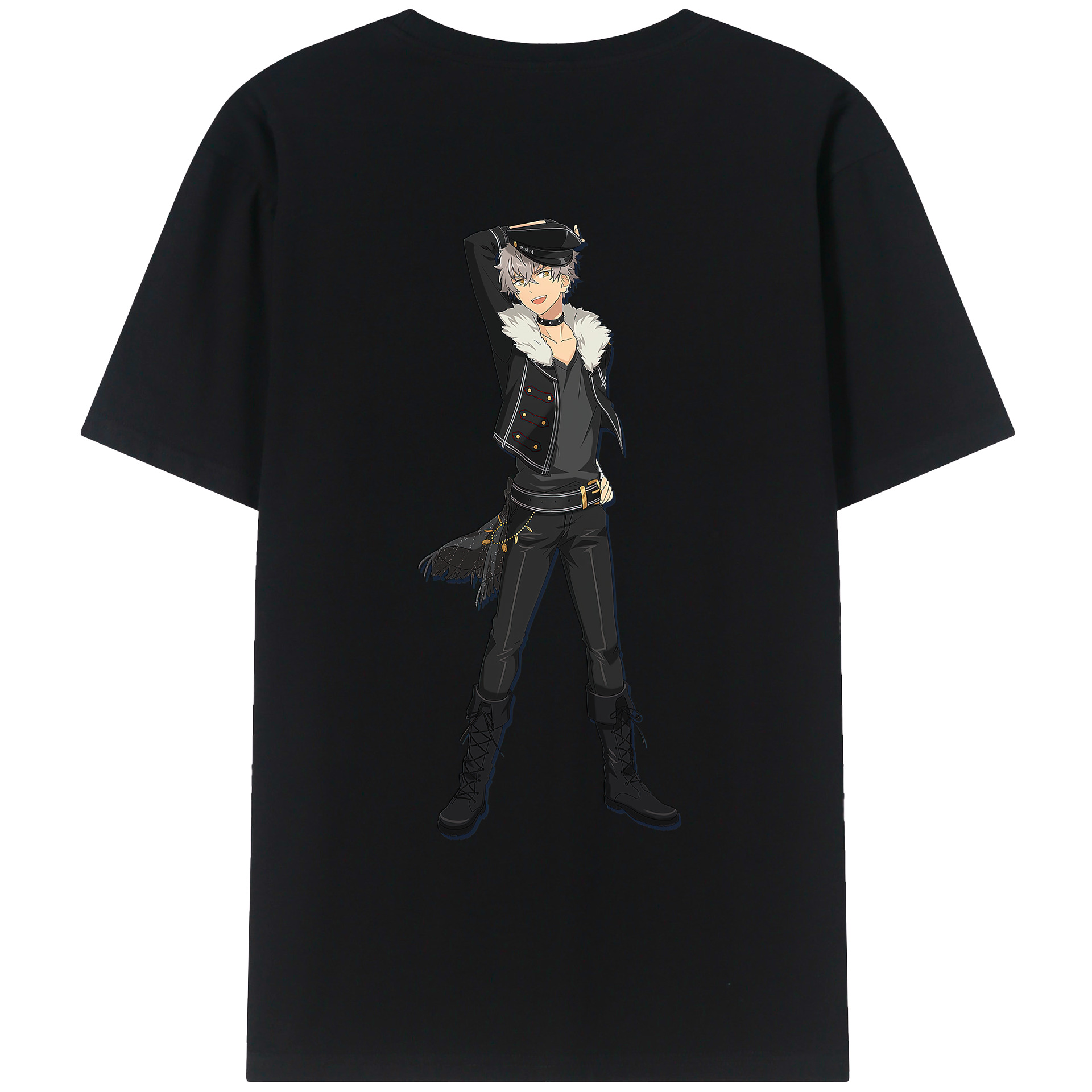 （画像用） あんさんぶるスターズ! Ensemble Stars 綿100％ メンズ半袖Tシャツ（バックプリント） 通気性