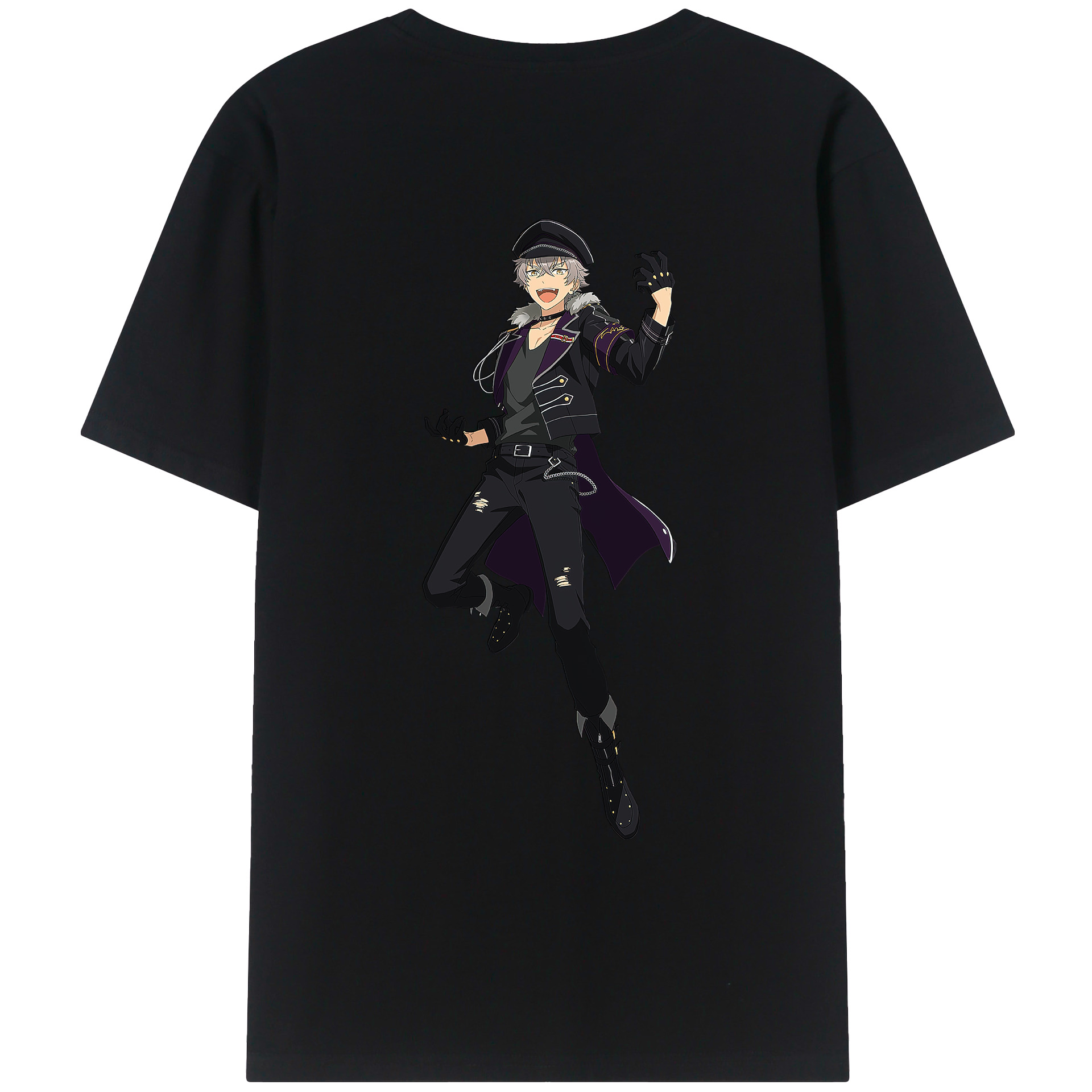 （画像用） あんさんぶるスターズ! Ensemble Stars 綿100％ メンズ半袖Tシャツ（バックプリント） 通気性