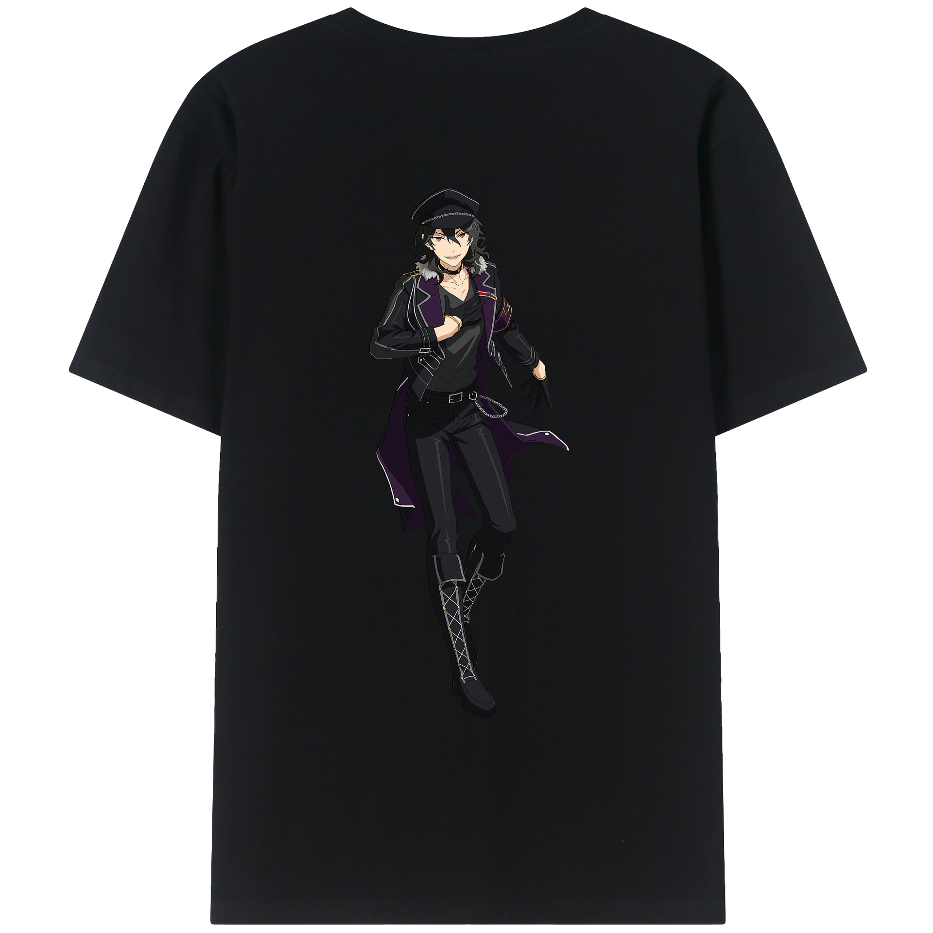 （画像用） あんさんぶるスターズ! Ensemble Stars 綿100％ メンズ半袖Tシャツ（バックプリント） 通気性