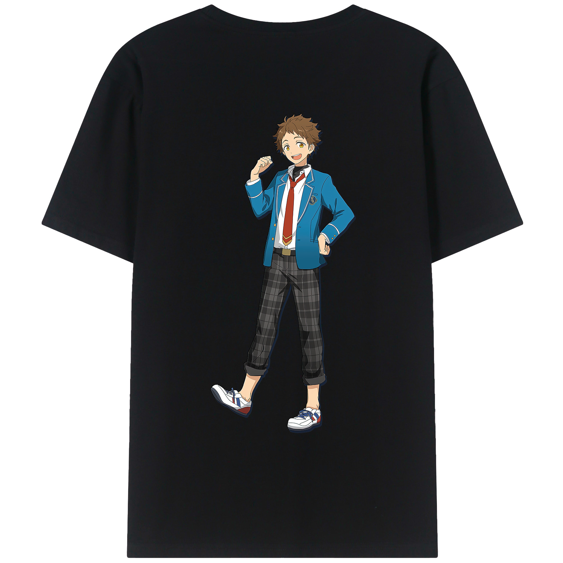（画像用） あんさんぶるスターズ! Ensemble Stars 綿100％ メンズ半袖Tシャツ（バックプリント） 通気性