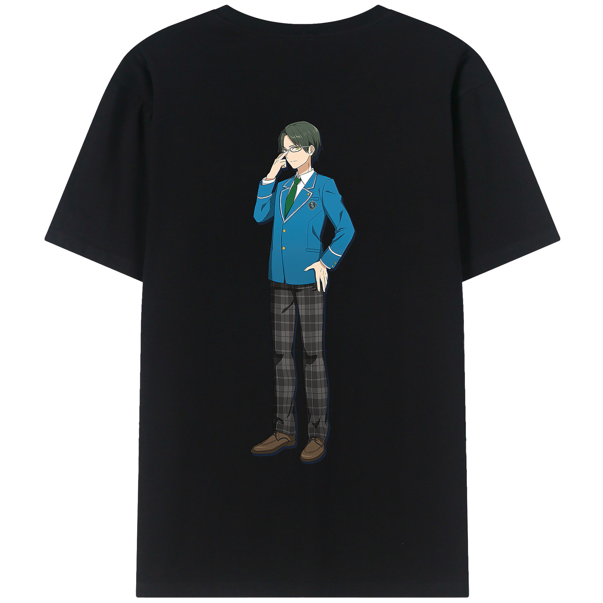 （画像用） あんさんぶるスターズ! Ensemble Stars 綿100％ メンズ半袖Tシャツ（バックプリント） 通気性