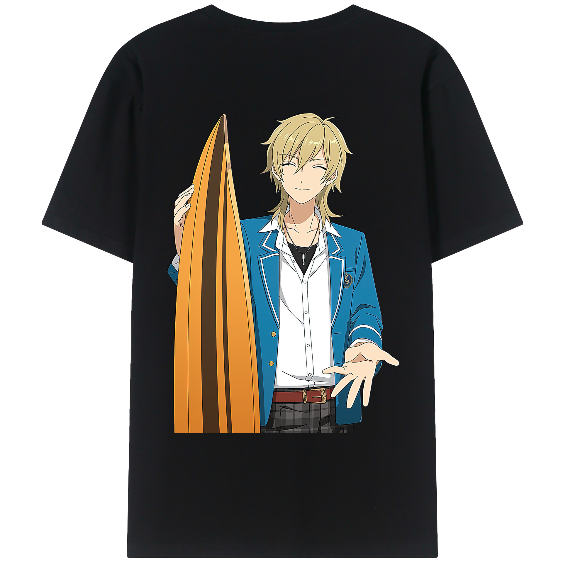 （画像用） あんさんぶるスターズ! Ensemble Stars 綿100％ メンズ半袖Tシャツ（バックプリント） 通気性