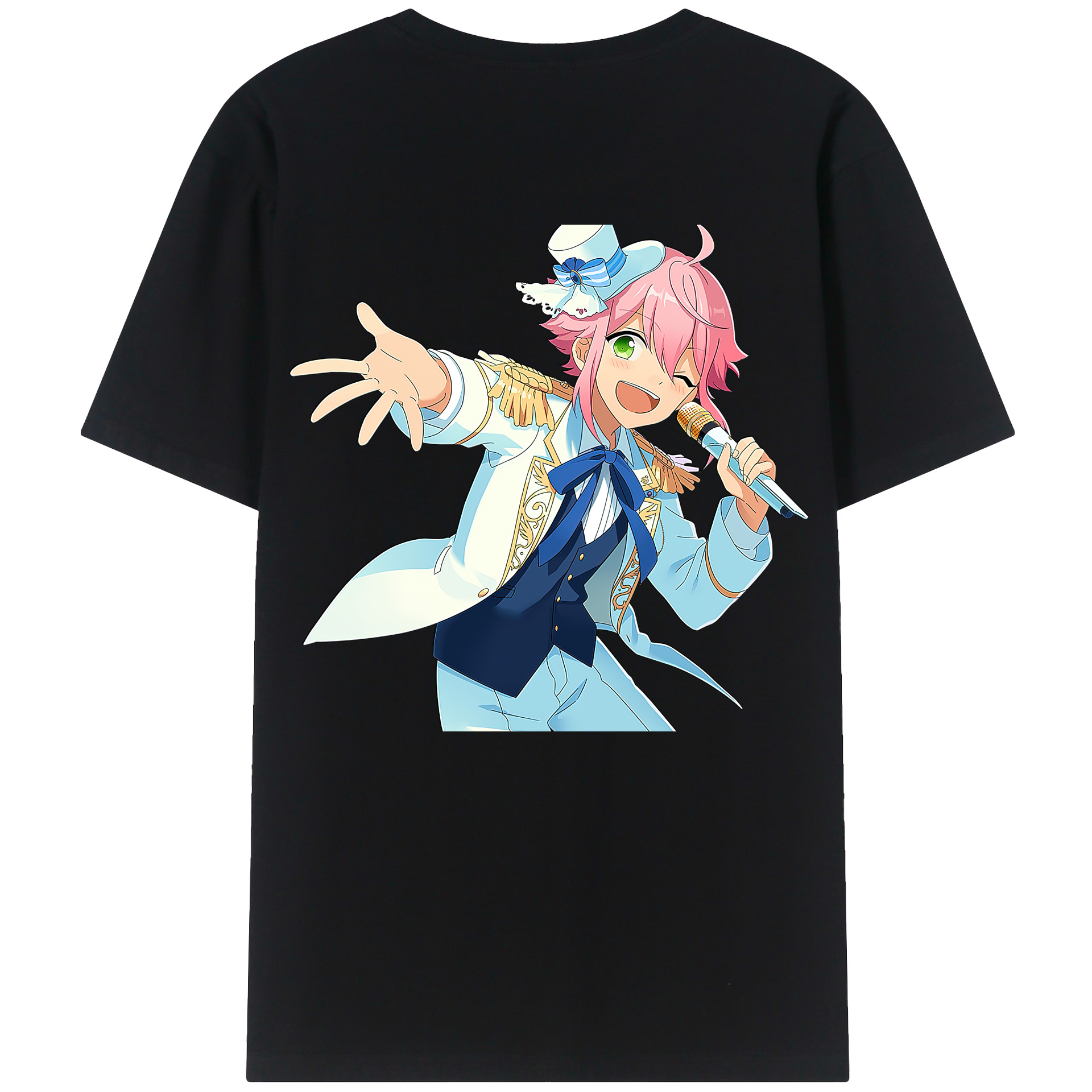 （画像用） あんさんぶるスターズ! Ensemble Stars 綿100％ メンズ半袖Tシャツ（バックプリント） 通気性