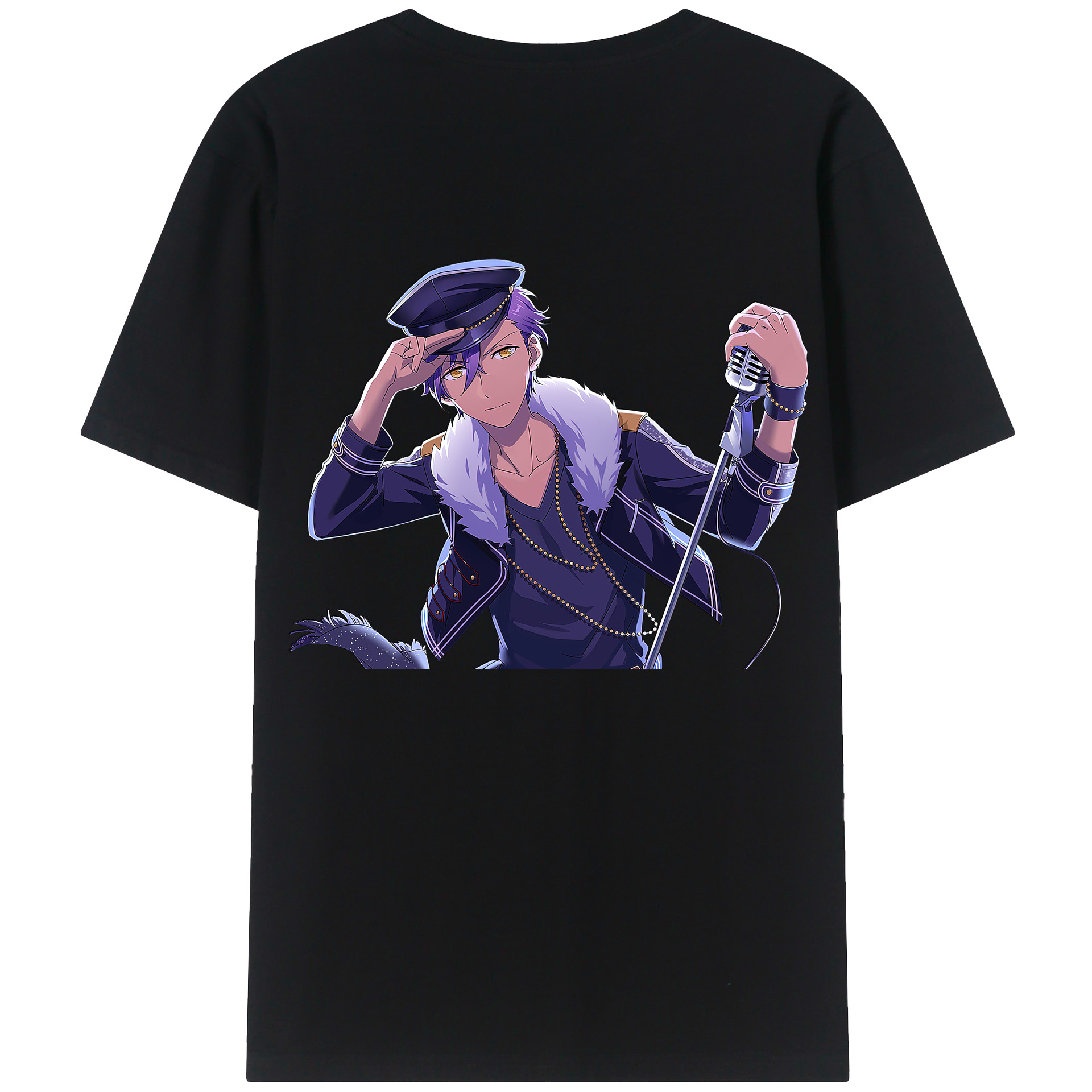 （画像用） あんさんぶるスターズ! Ensemble Stars 綿100％ メンズ半袖Tシャツ（バックプリント） 通気性