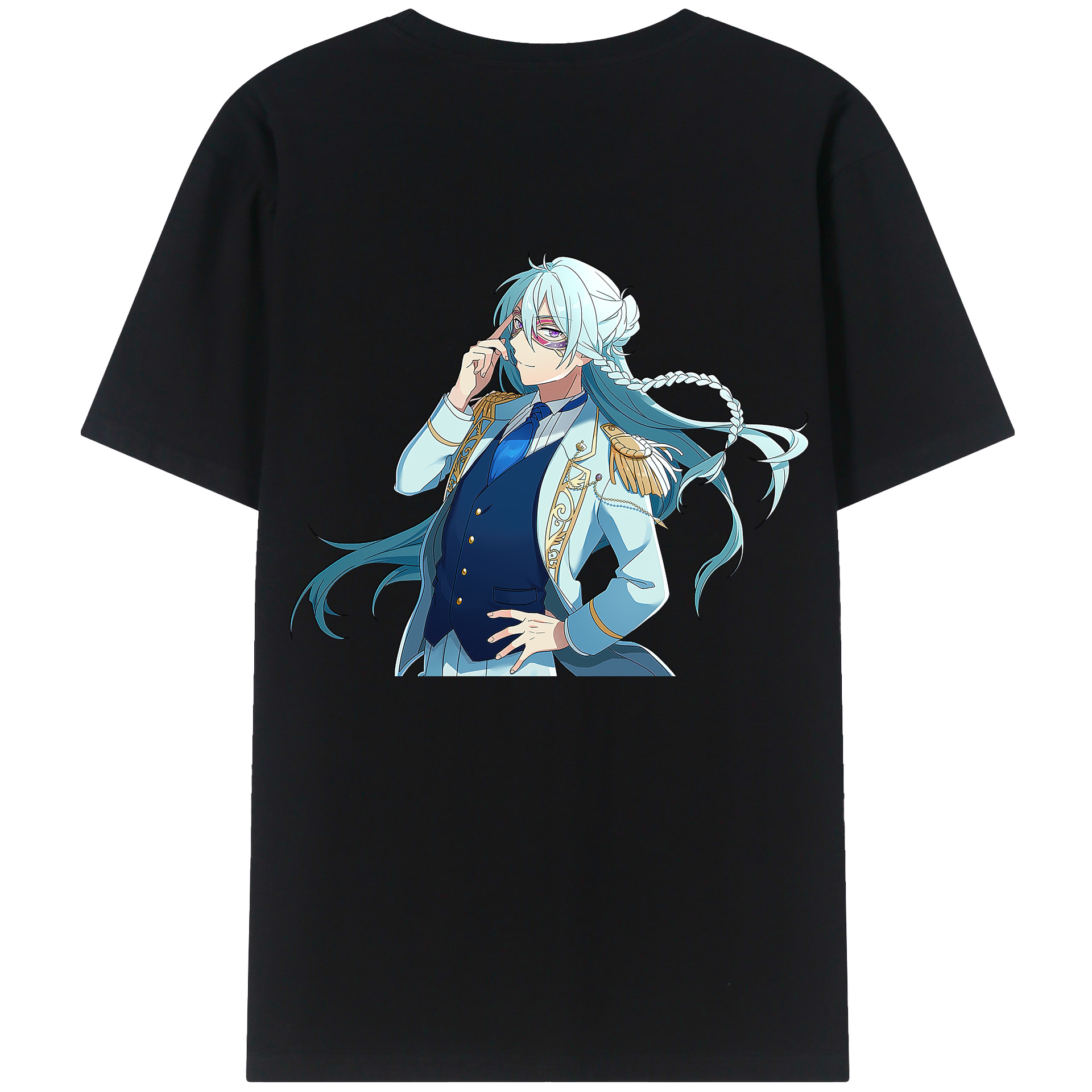 （画像用） あんさんぶるスターズ! Ensemble Stars 綿100％ メンズ半袖Tシャツ（バックプリント） 通気性