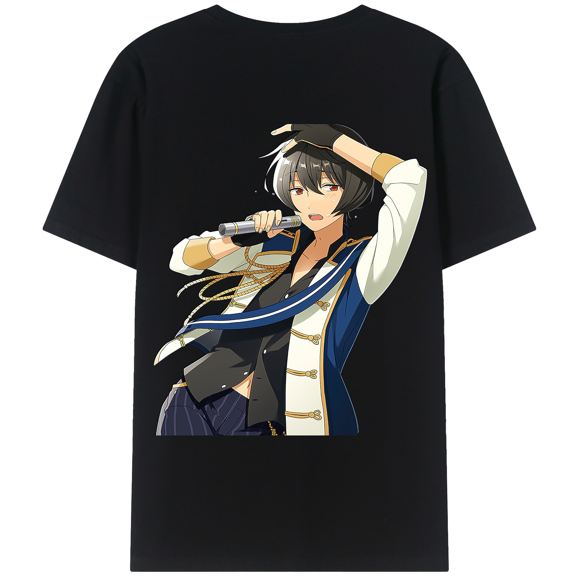 （画像用） あんさんぶるスターズ! Ensemble Stars 綿100％ メンズ半袖Tシャツ（バックプリント） 通気性