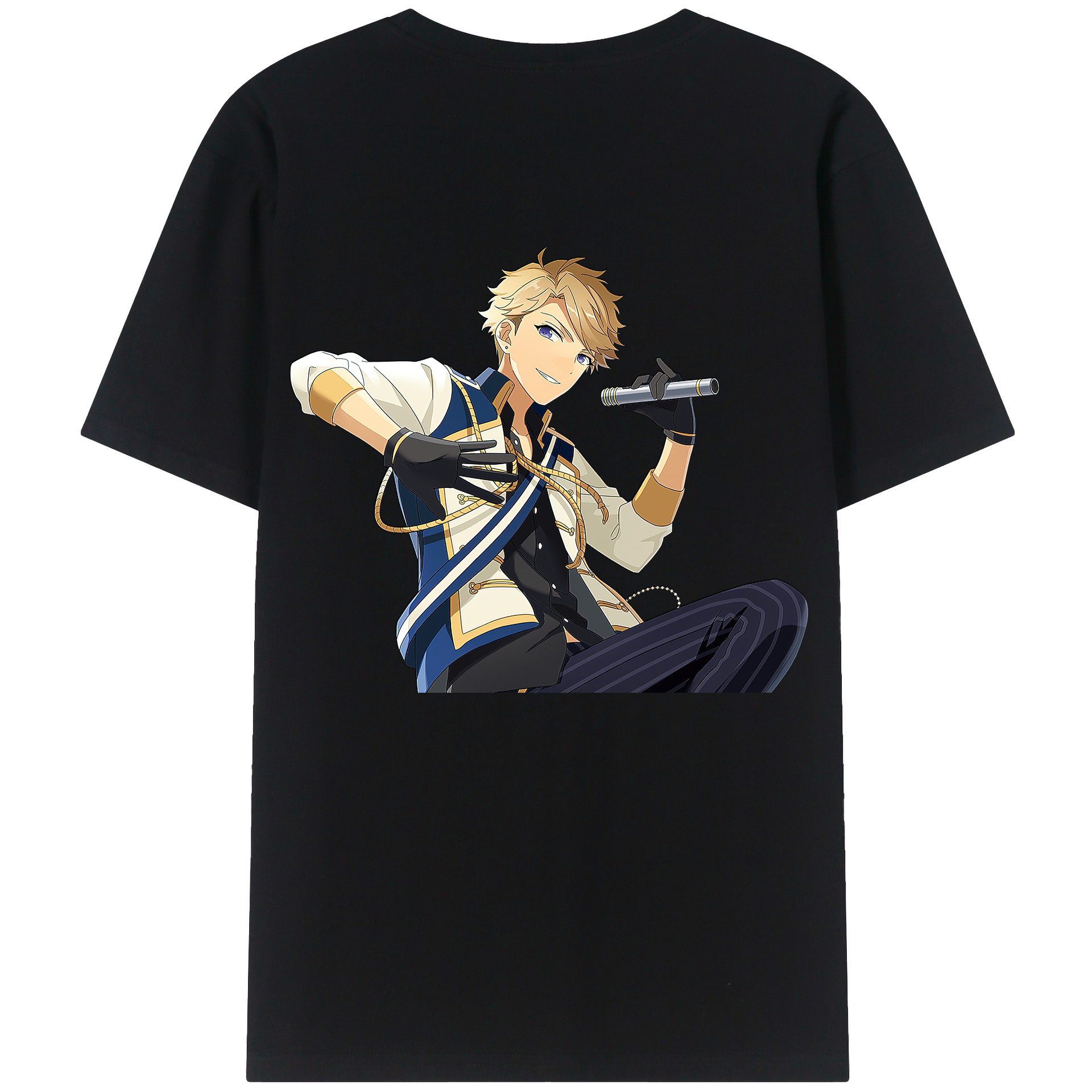 （画像用） あんさんぶるスターズ! Ensemble Stars 綿100％ メンズ半袖Tシャツ（バックプリント） 通気性
