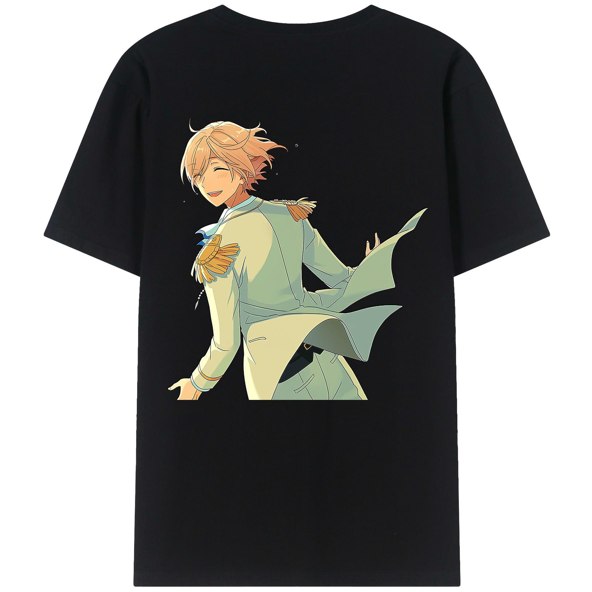（画像用） あんさんぶるスターズ! Ensemble Stars 綿100％ メンズ半袖Tシャツ（バックプリント） 通気性