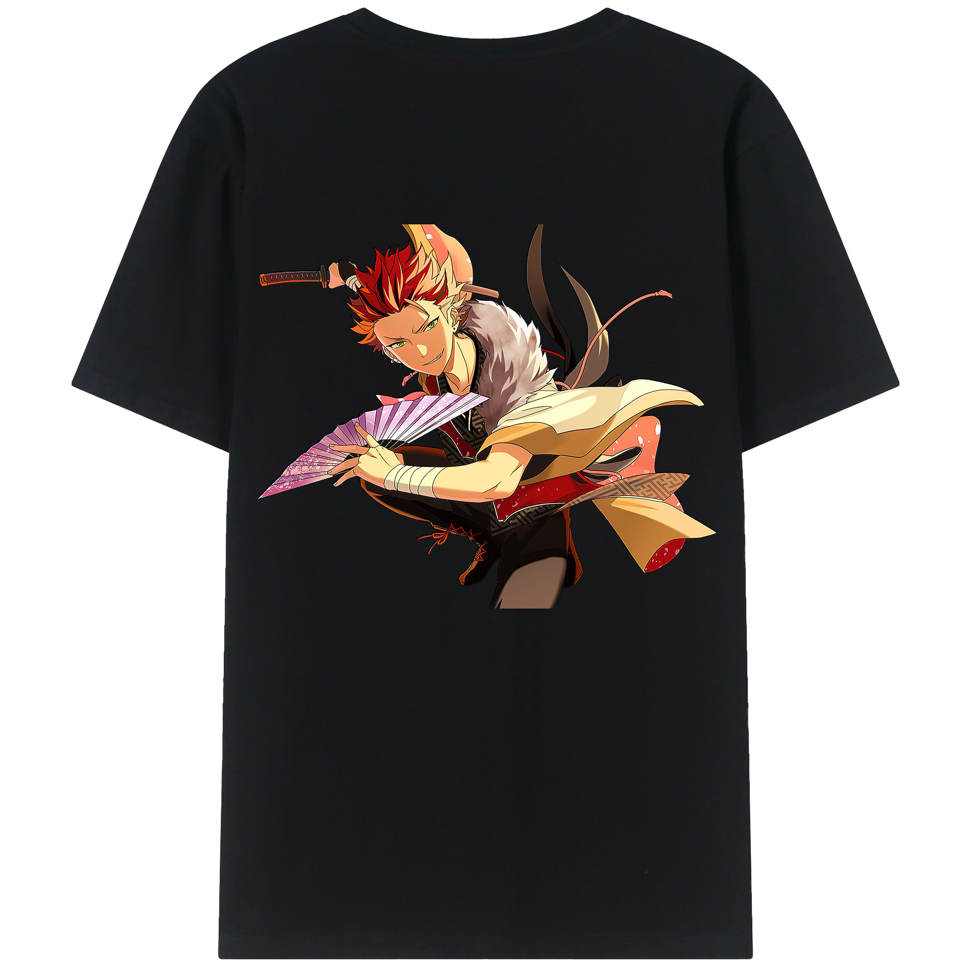 （画像用） あんさんぶるスターズ! Ensemble Stars 綿100％ メンズ半袖Tシャツ（バックプリント） 通気性