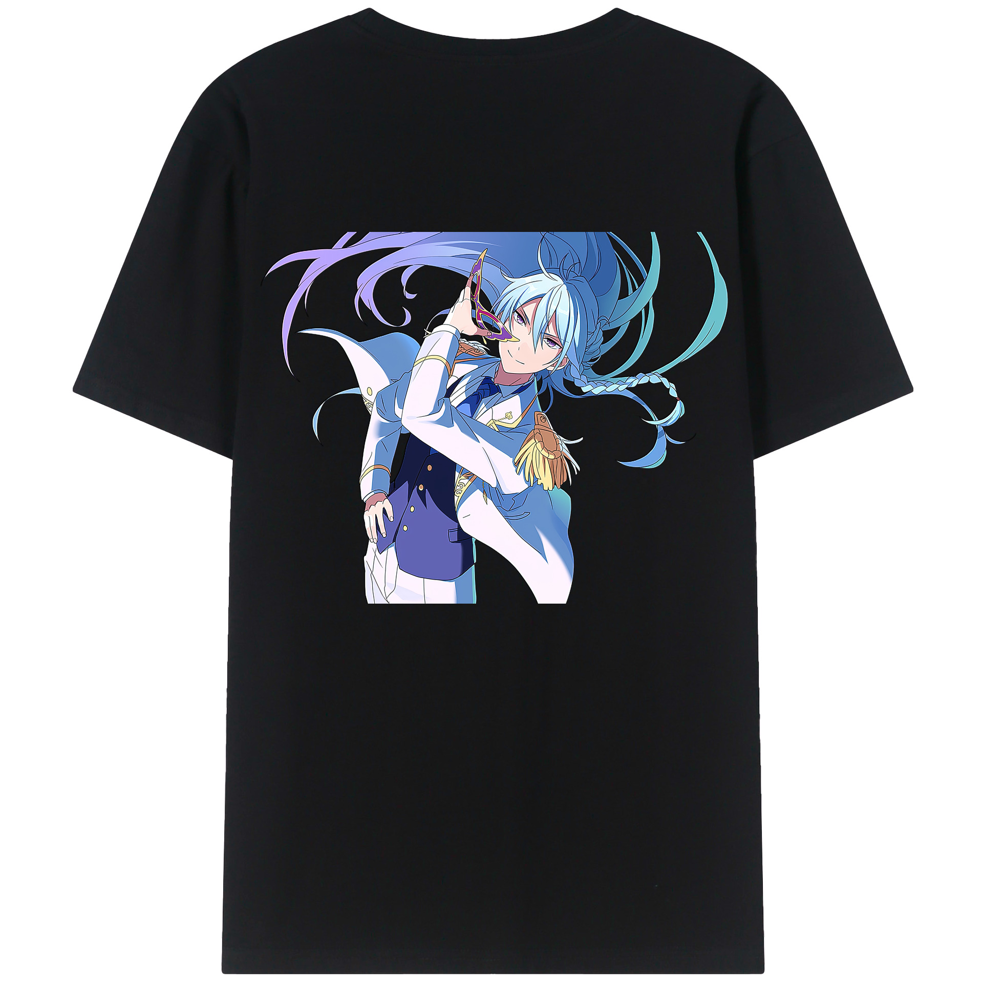 （画像用） あんさんぶるスターズ! Ensemble Stars 綿100％ メンズ半袖Tシャツ（バックプリント） 通気性
