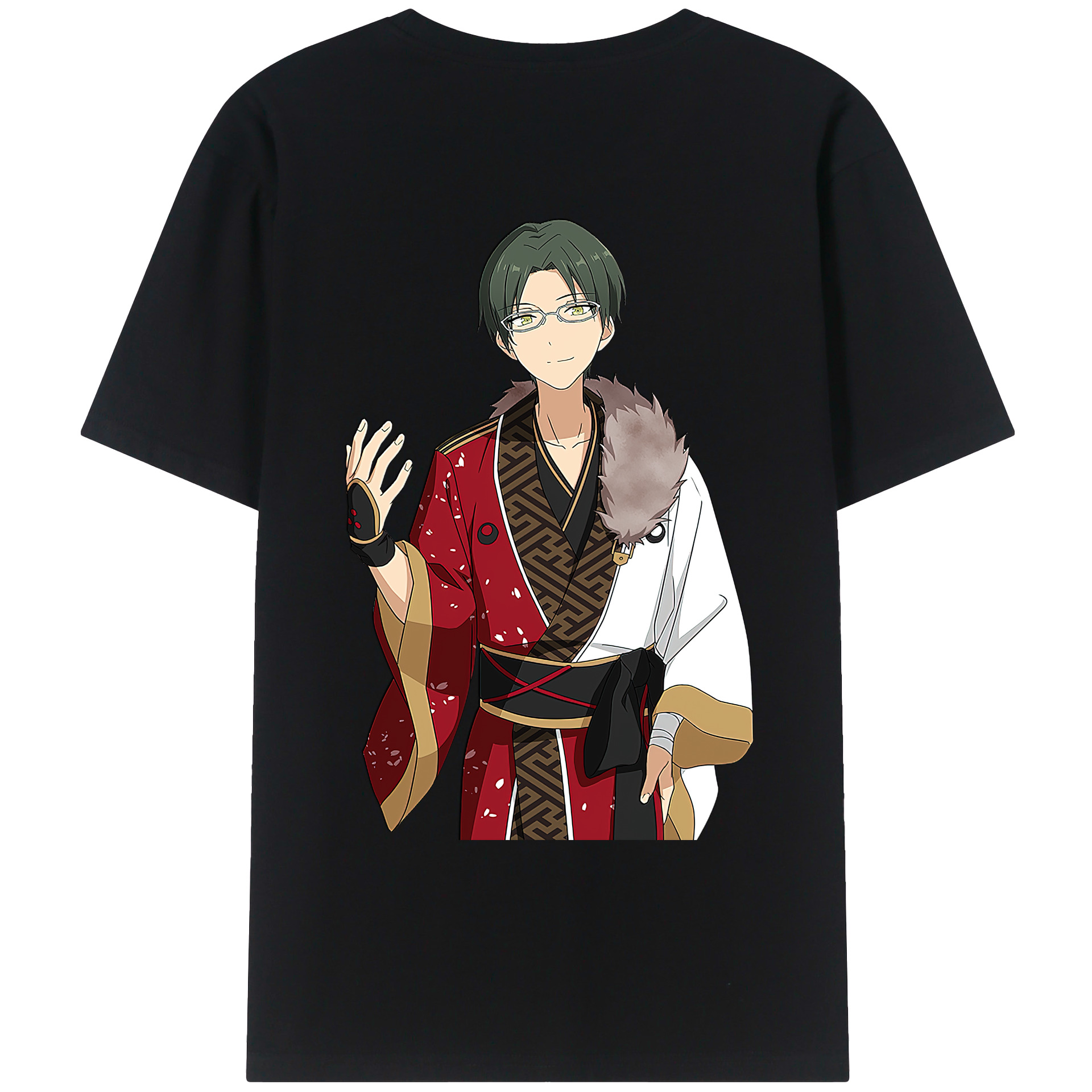 （画像用） あんさんぶるスターズ! Ensemble Stars 綿100％ メンズ半袖Tシャツ（バックプリント） 通気性