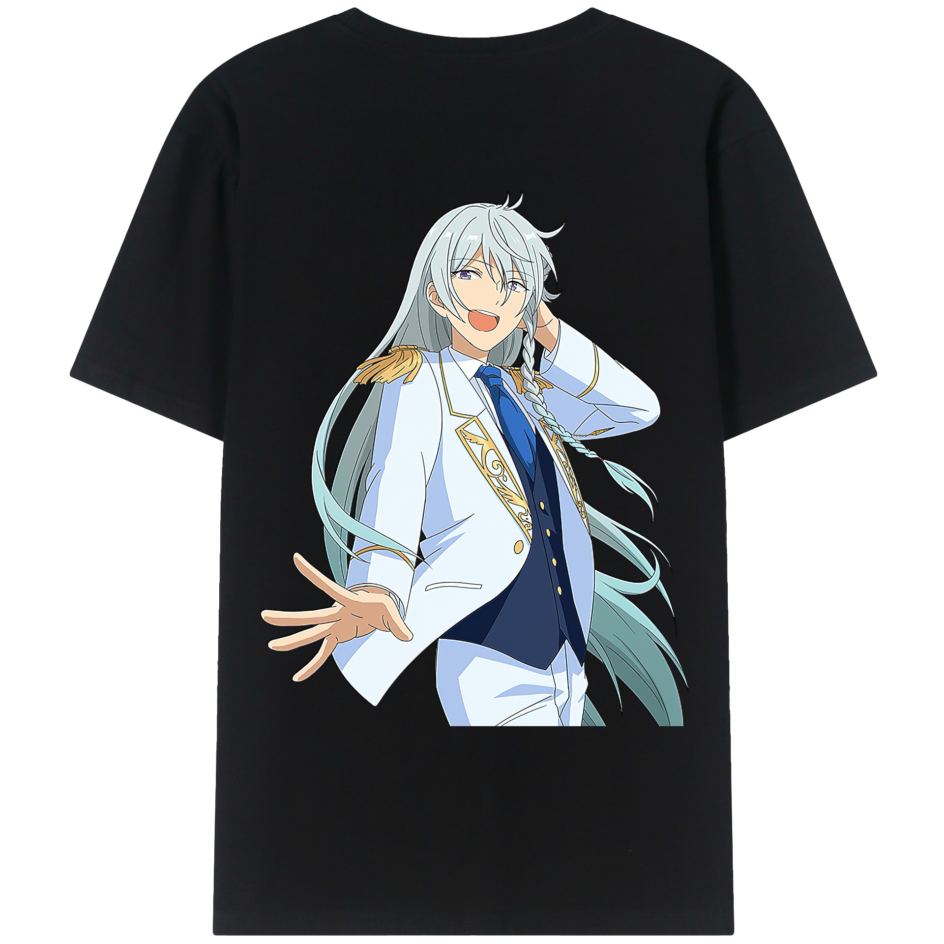 （画像用） あんさんぶるスターズ! Ensemble Stars 綿100％ メンズ半袖Tシャツ（バックプリント） 通気性