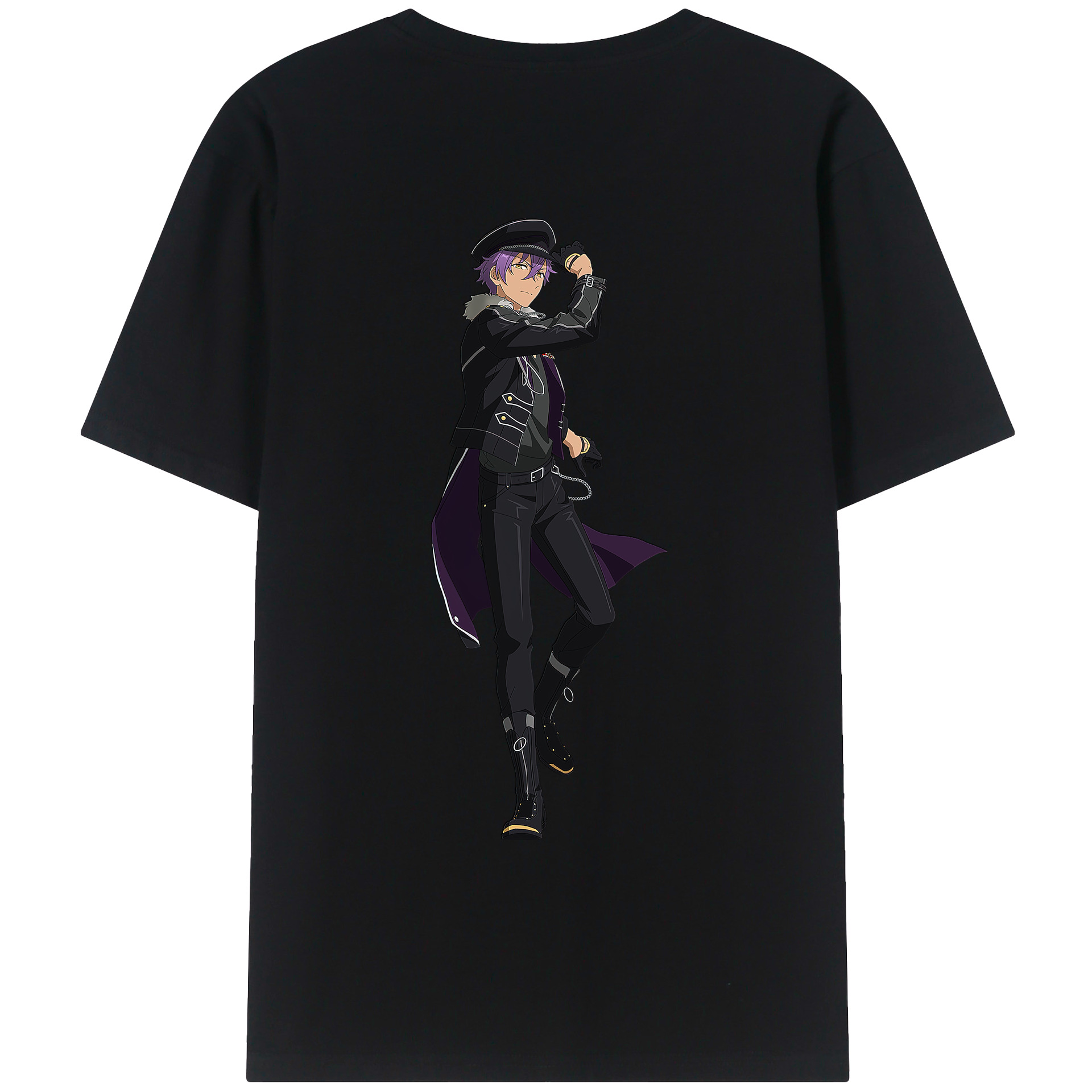 （画像用） あんさんぶるスターズ! Ensemble Stars 綿100％ メンズ半袖Tシャツ（バックプリント） 通気性