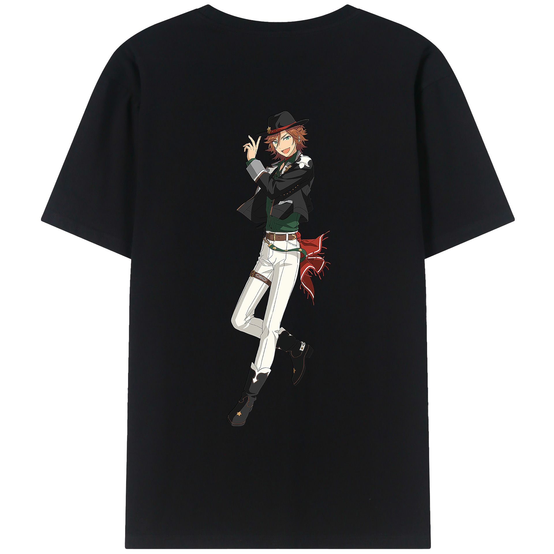 （画像用） あんさんぶるスターズ! Ensemble Stars 綿100％ メンズ半袖Tシャツ（バックプリント） 通気性