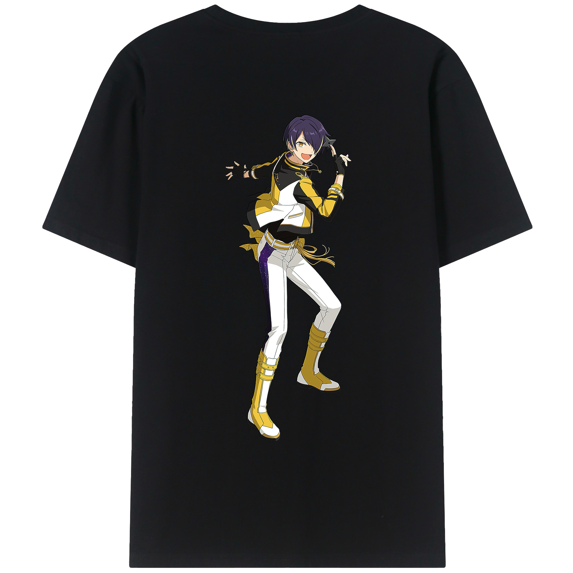 （画像用） あんさんぶるスターズ! Ensemble Stars 綿100％ メンズ半袖Tシャツ（バックプリント） 通気性