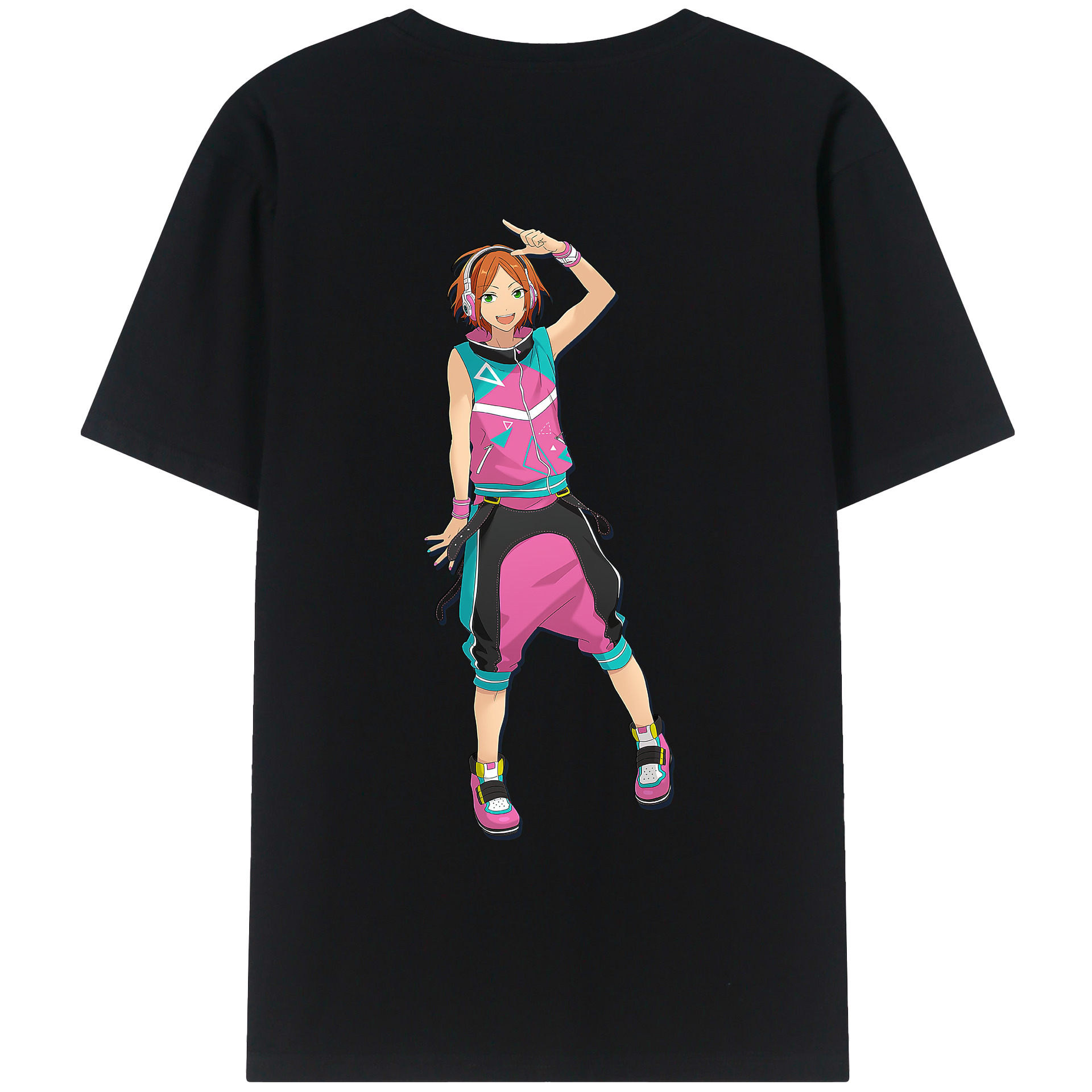 （画像用） あんさんぶるスターズ! Ensemble Stars 綿100％ メンズ半袖Tシャツ（バックプリント） 通気性
