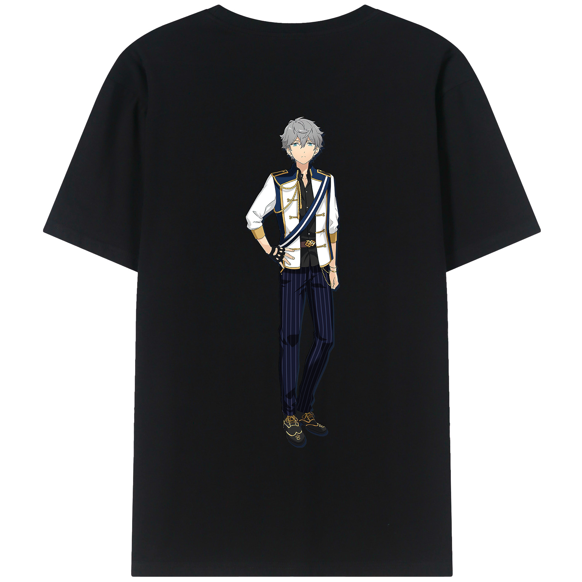 （画像用） あんさんぶるスターズ! Ensemble Stars 綿100％ メンズ半袖Tシャツ（バックプリント） 通気性