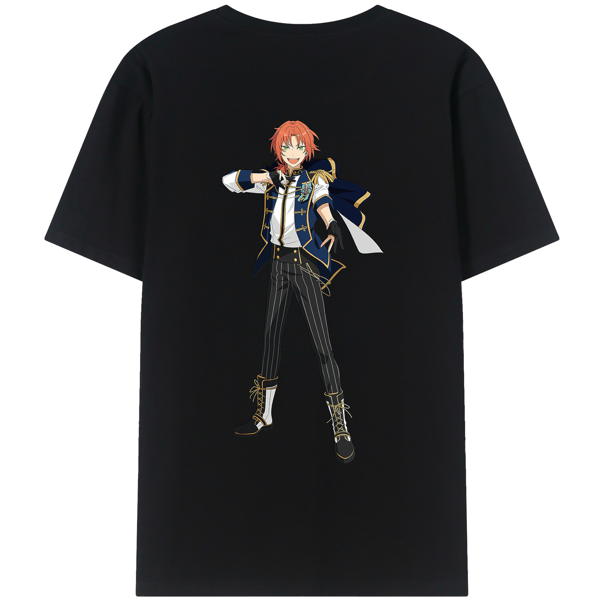 （画像用） あんさんぶるスターズ! Ensemble Stars 綿100％ メンズ半袖Tシャツ（バックプリント） 通気性
