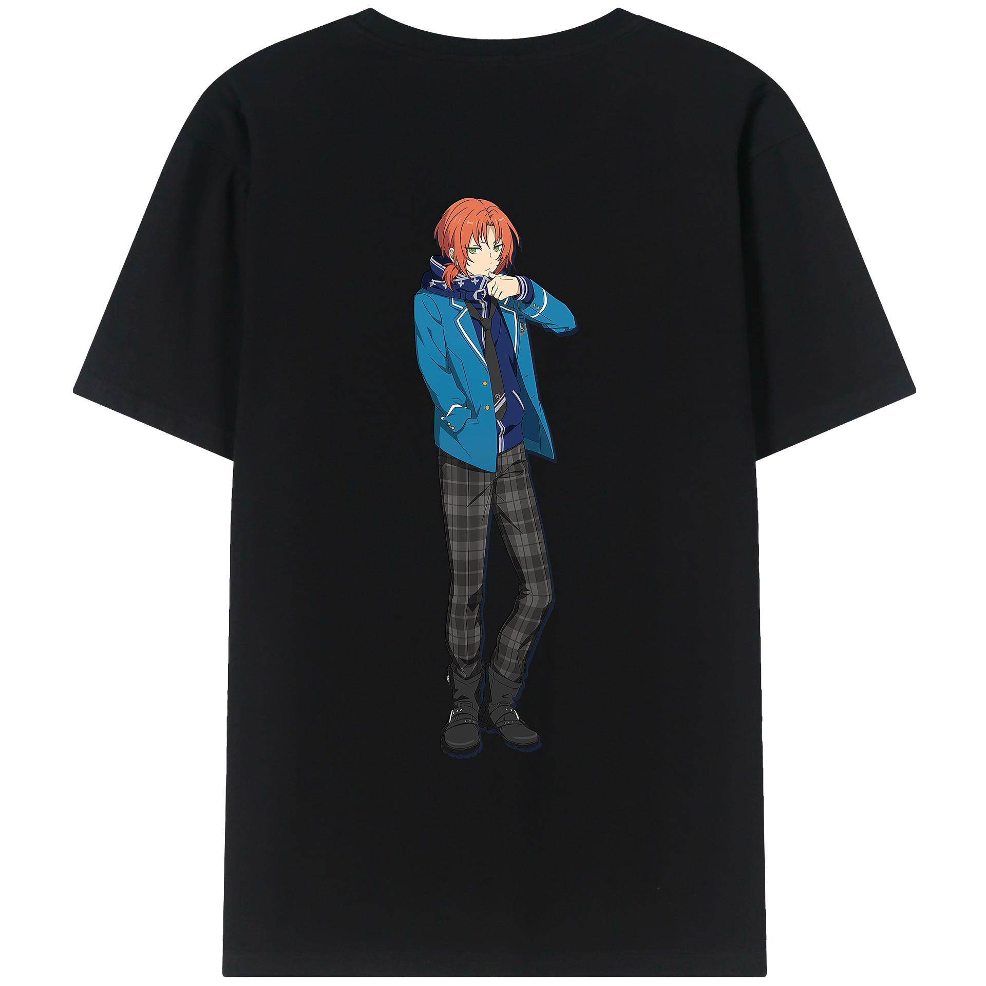 （画像用） あんさんぶるスターズ! Ensemble Stars 綿100％ メンズ半袖Tシャツ（バックプリント） 通気性