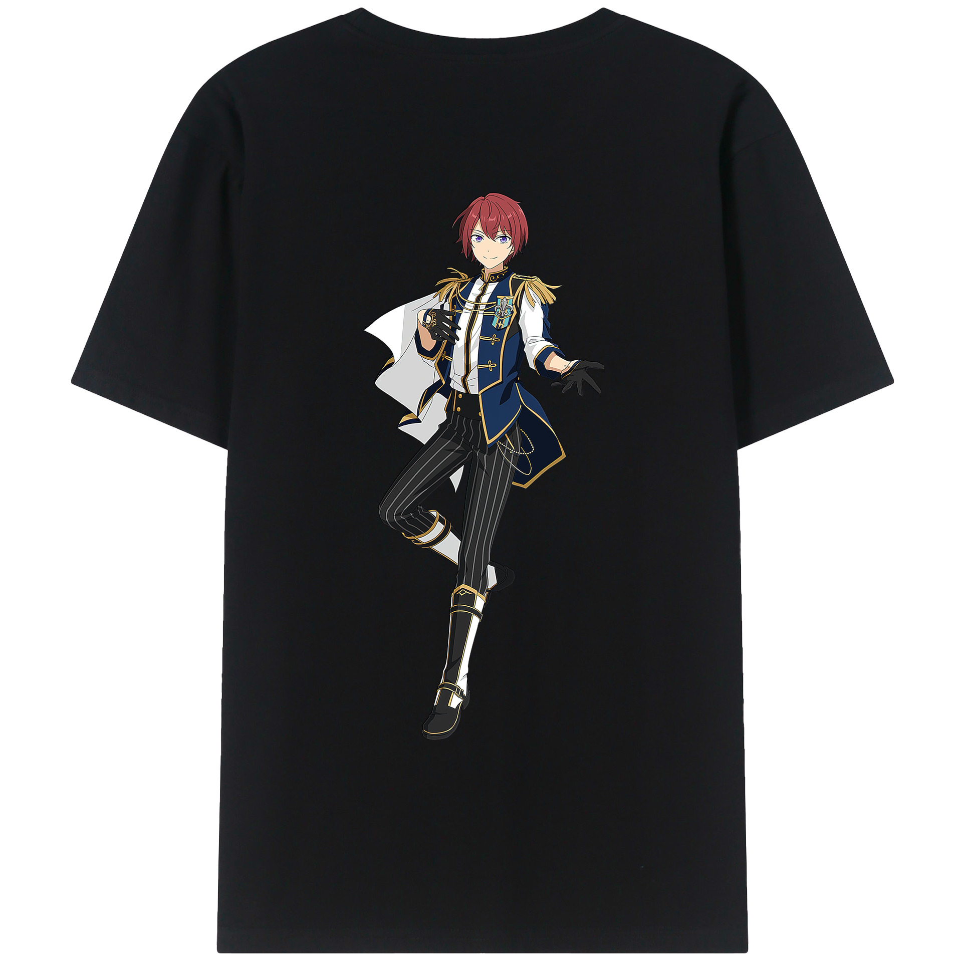 （画像用） あんさんぶるスターズ! Ensemble Stars 綿100％ メンズ半袖Tシャツ（バックプリント） 通気性