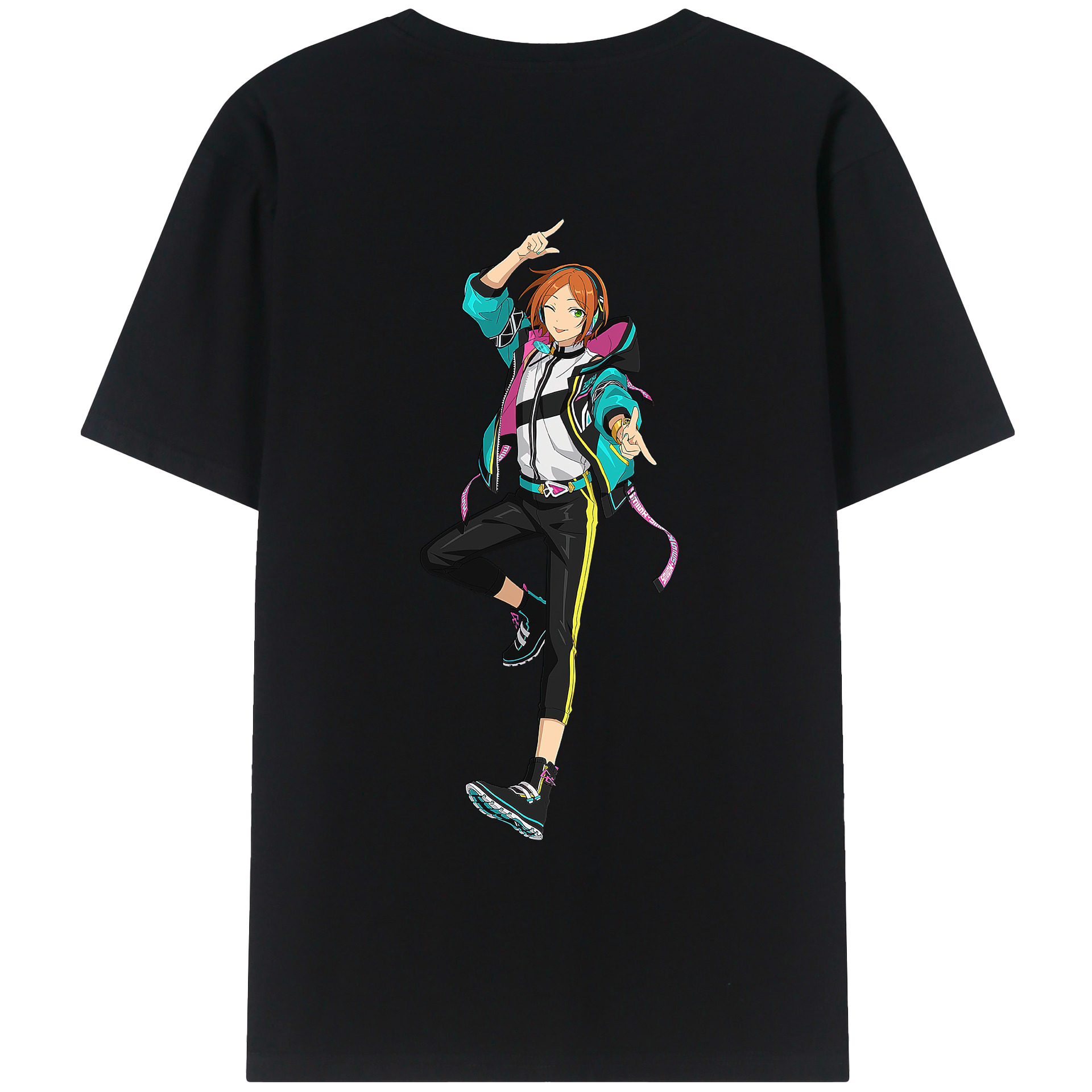 （画像用） あんさんぶるスターズ! Ensemble Stars 綿100％ メンズ半袖Tシャツ（バックプリント） 通気性