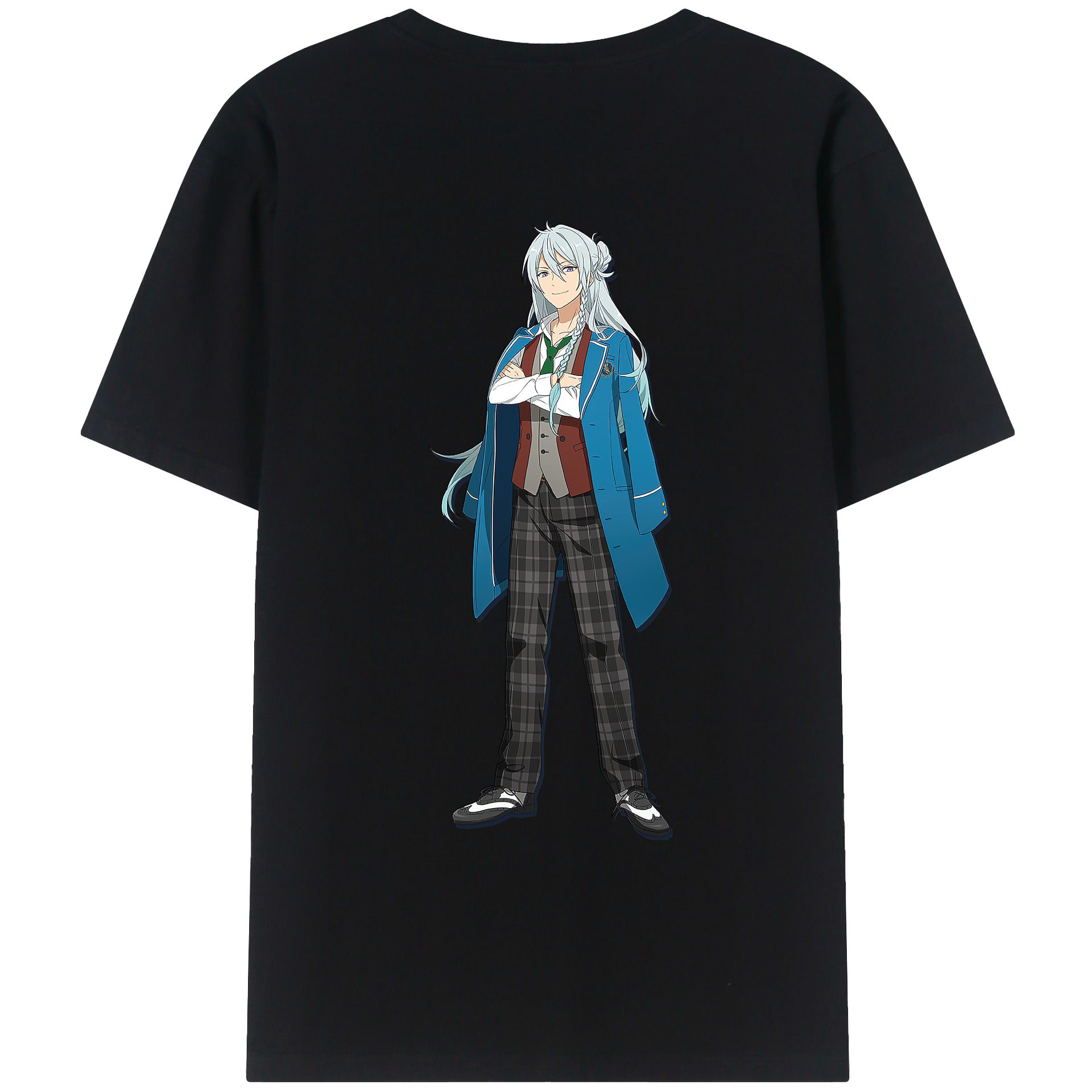 （画像用） あんさんぶるスターズ! Ensemble Stars 綿100％ メンズ半袖Tシャツ（バックプリント） 通気性