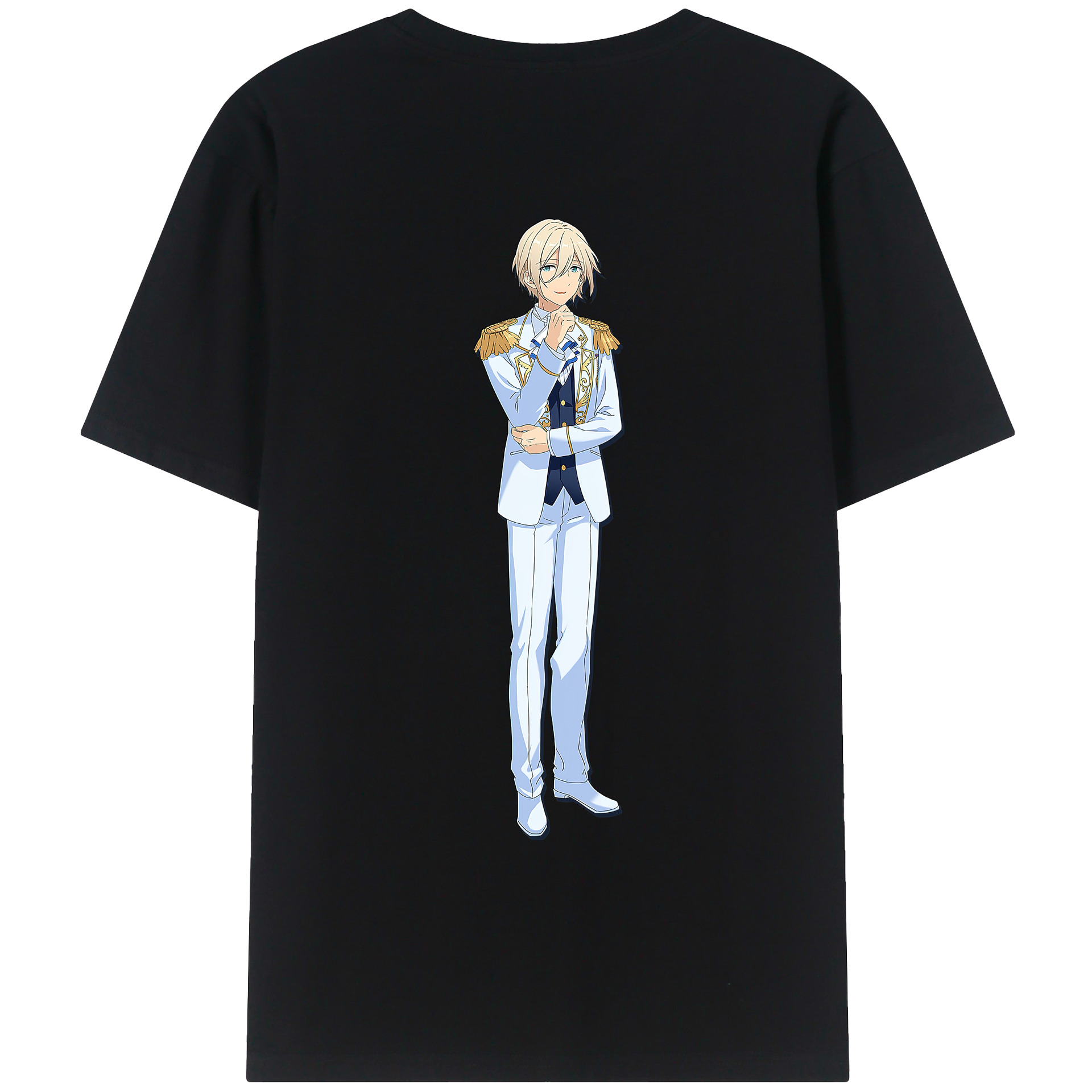 （画像用） あんさんぶるスターズ! Ensemble Stars 綿100％ メンズ半袖Tシャツ（バックプリント） 通気性