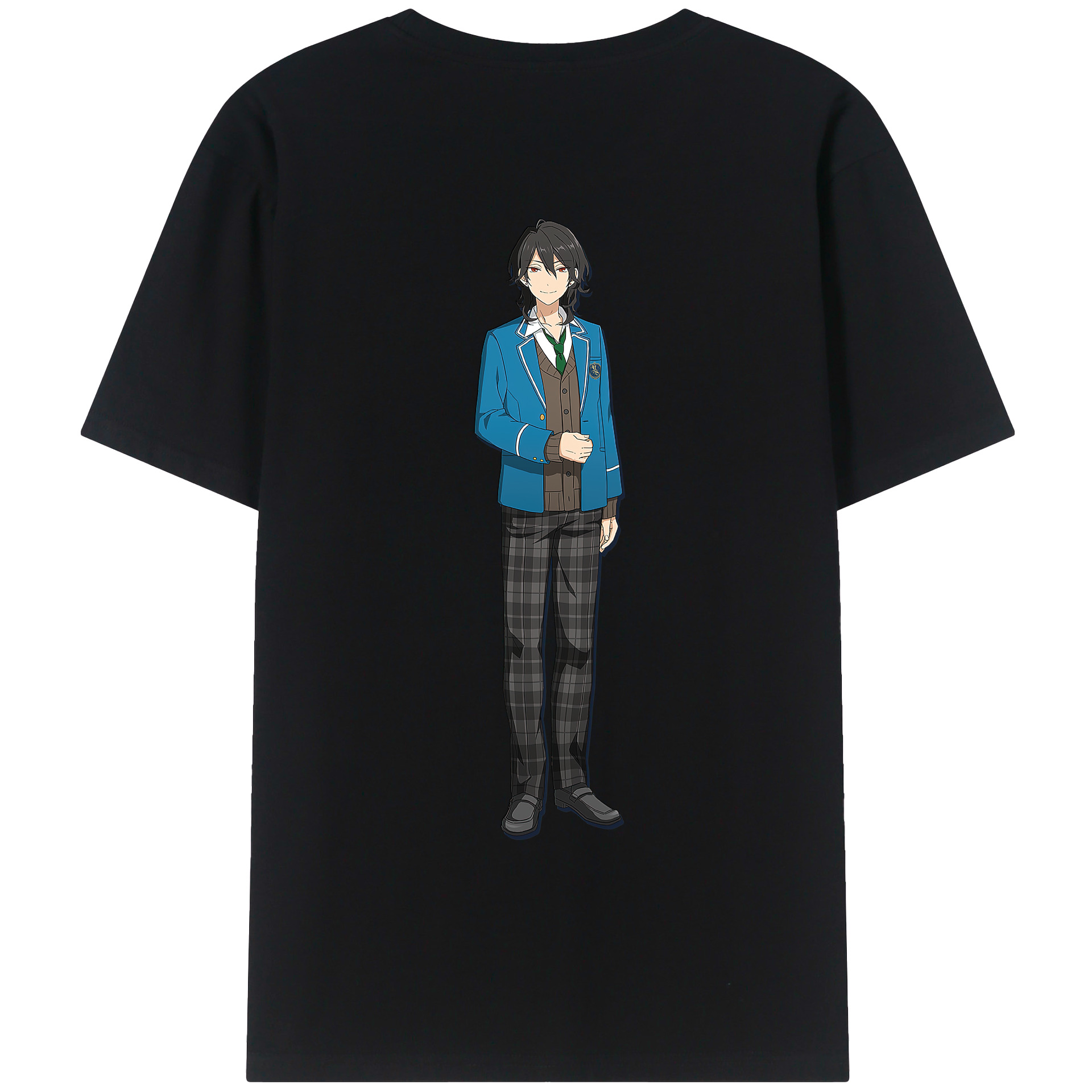 （画像用） あんさんぶるスターズ! Ensemble Stars 綿100％ メンズ半袖Tシャツ（バックプリント） 通気性
