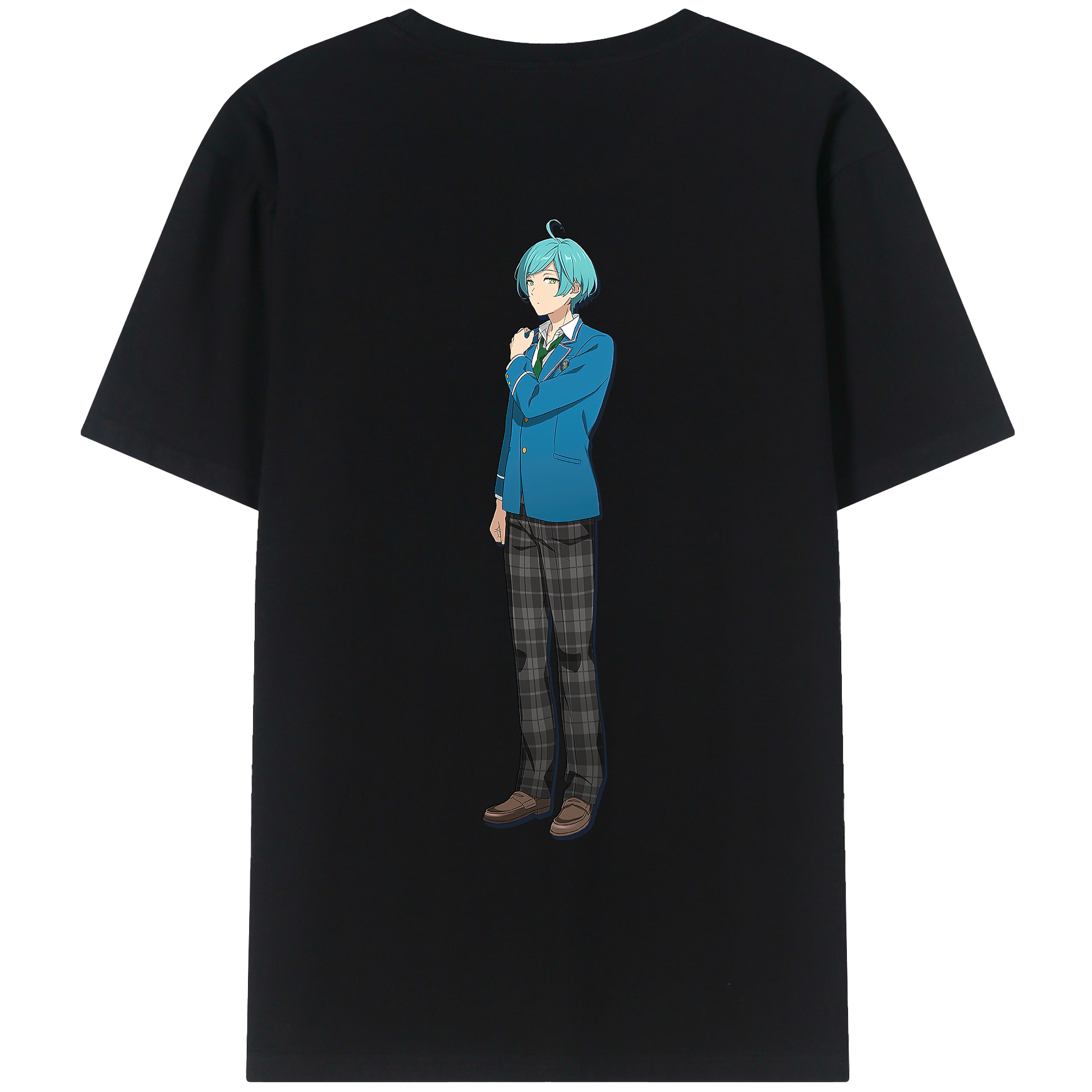 （画像用） あんさんぶるスターズ! Ensemble Stars 綿100％ メンズ半袖Tシャツ（バックプリント） 通気性