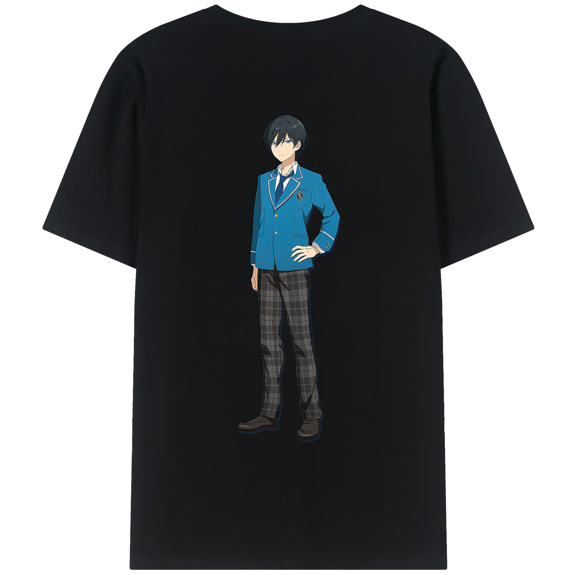 （画像用） あんさんぶるスターズ! Ensemble Stars 綿100％ メンズ半袖Tシャツ（バックプリント） 通気性