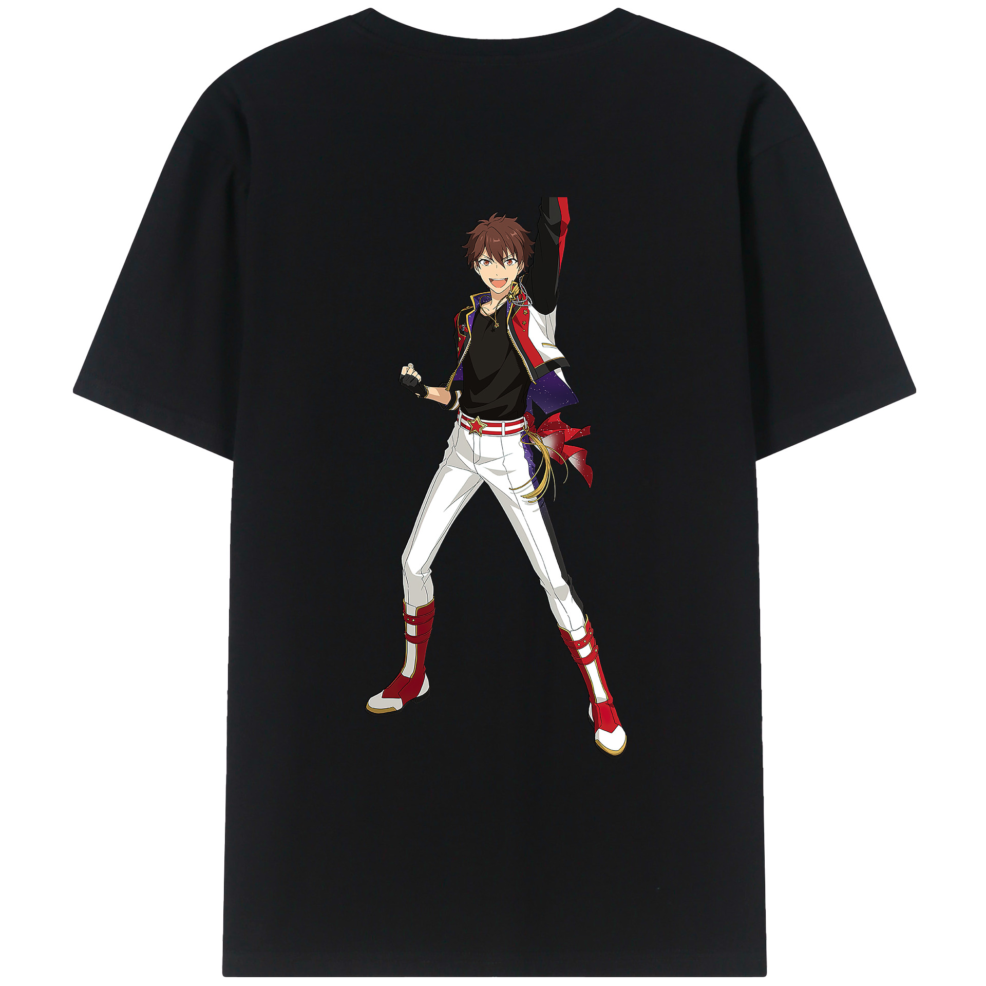 （画像用） あんさんぶるスターズ! Ensemble Stars 綿100％ メンズ半袖Tシャツ（バックプリント） 通気性