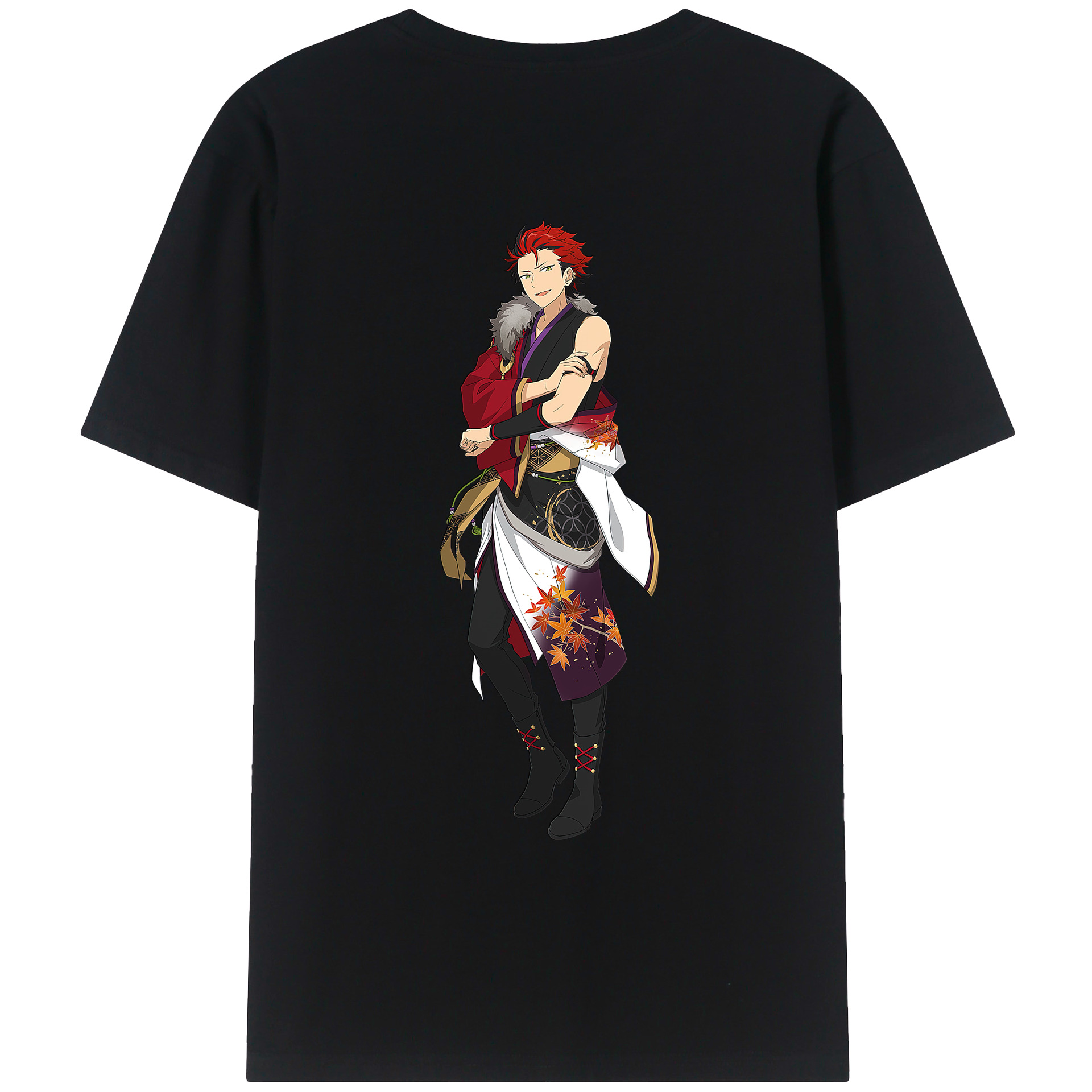 （画像用） あんさんぶるスターズ! Ensemble Stars 綿100％ メンズ半袖Tシャツ（バックプリント） 通気性