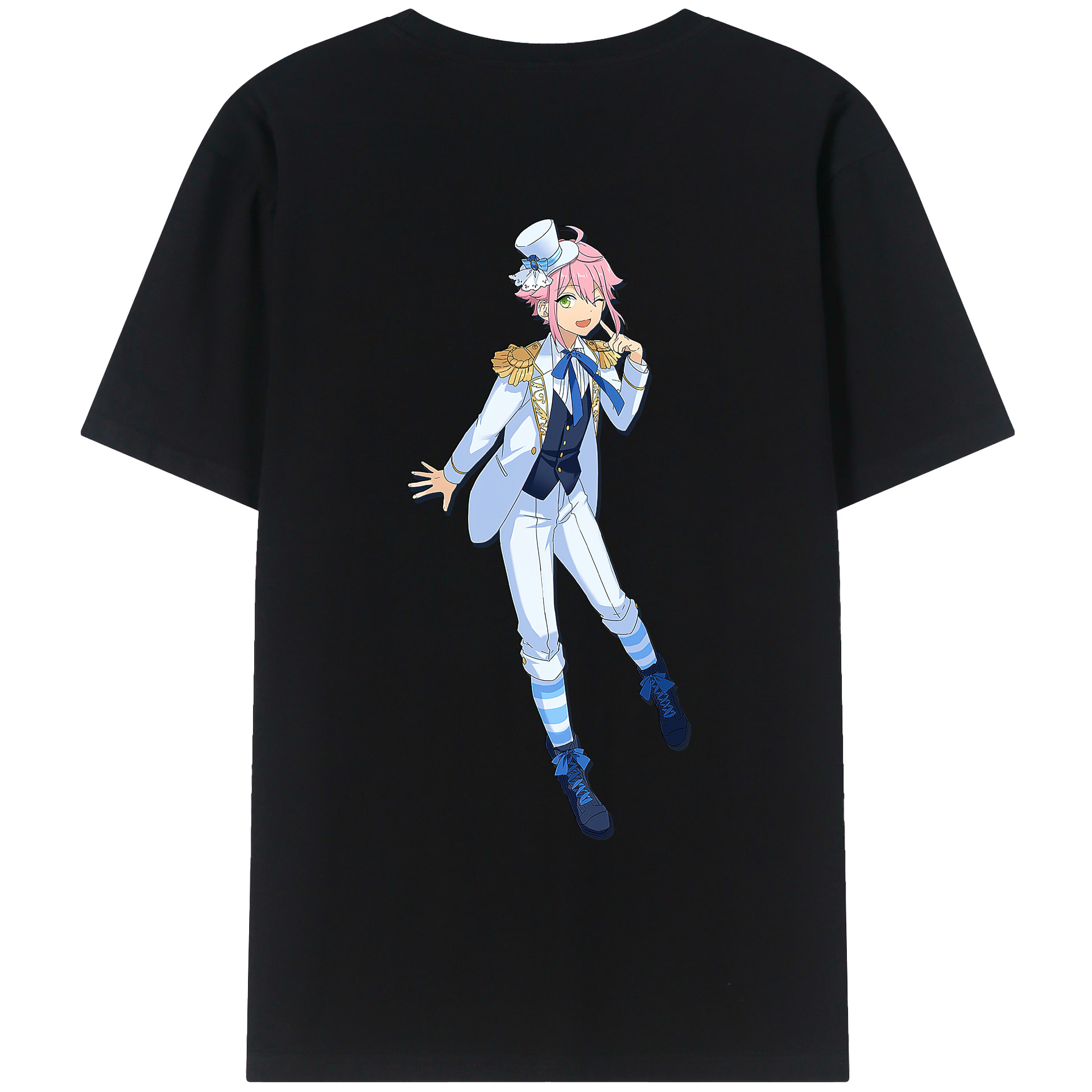 （画像用） あんさんぶるスターズ! Ensemble Stars 綿100％ メンズ半袖Tシャツ（バックプリント） 通気性