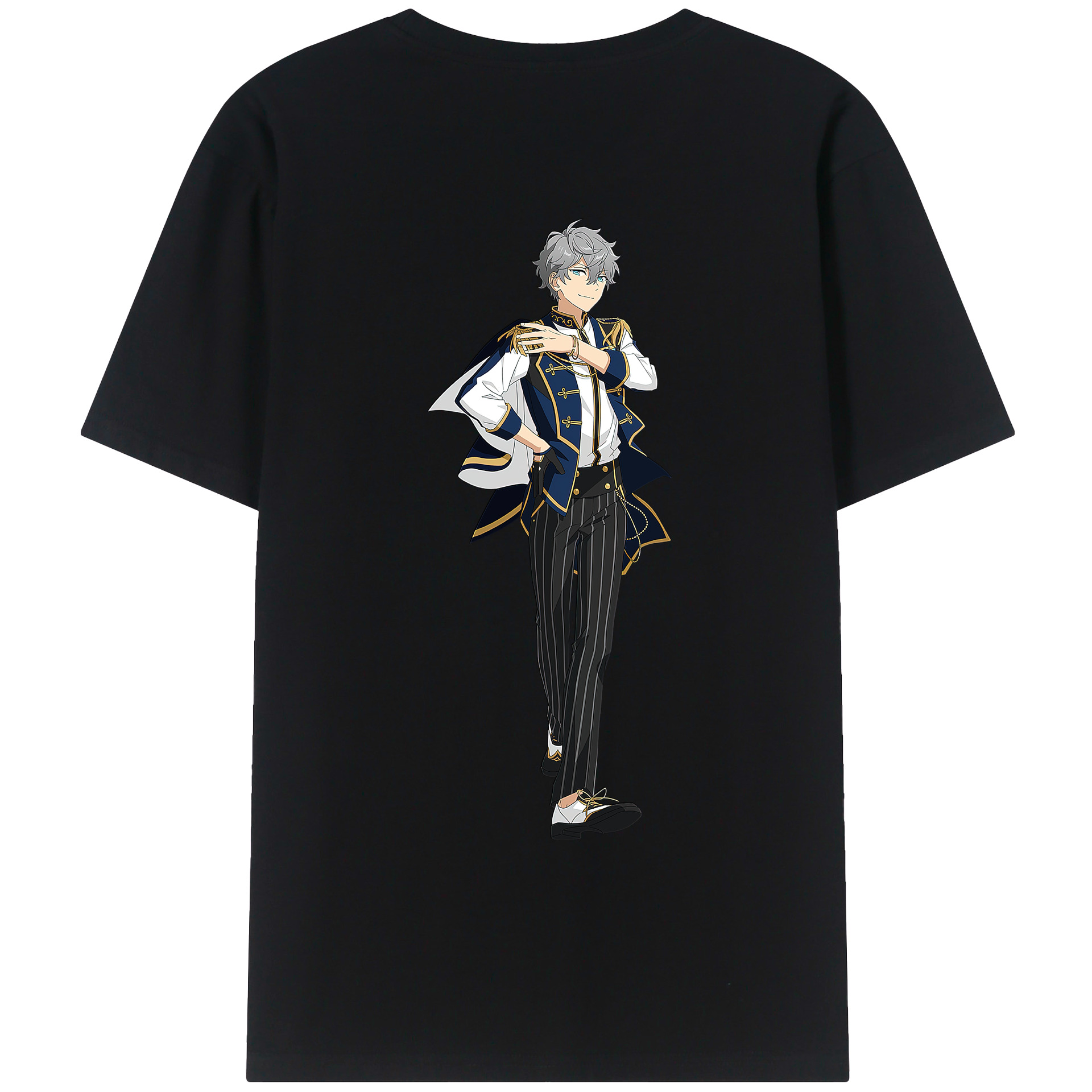 （画像用） あんさんぶるスターズ! Ensemble Stars 綿100％ メンズ半袖Tシャツ（バックプリント） 通気性