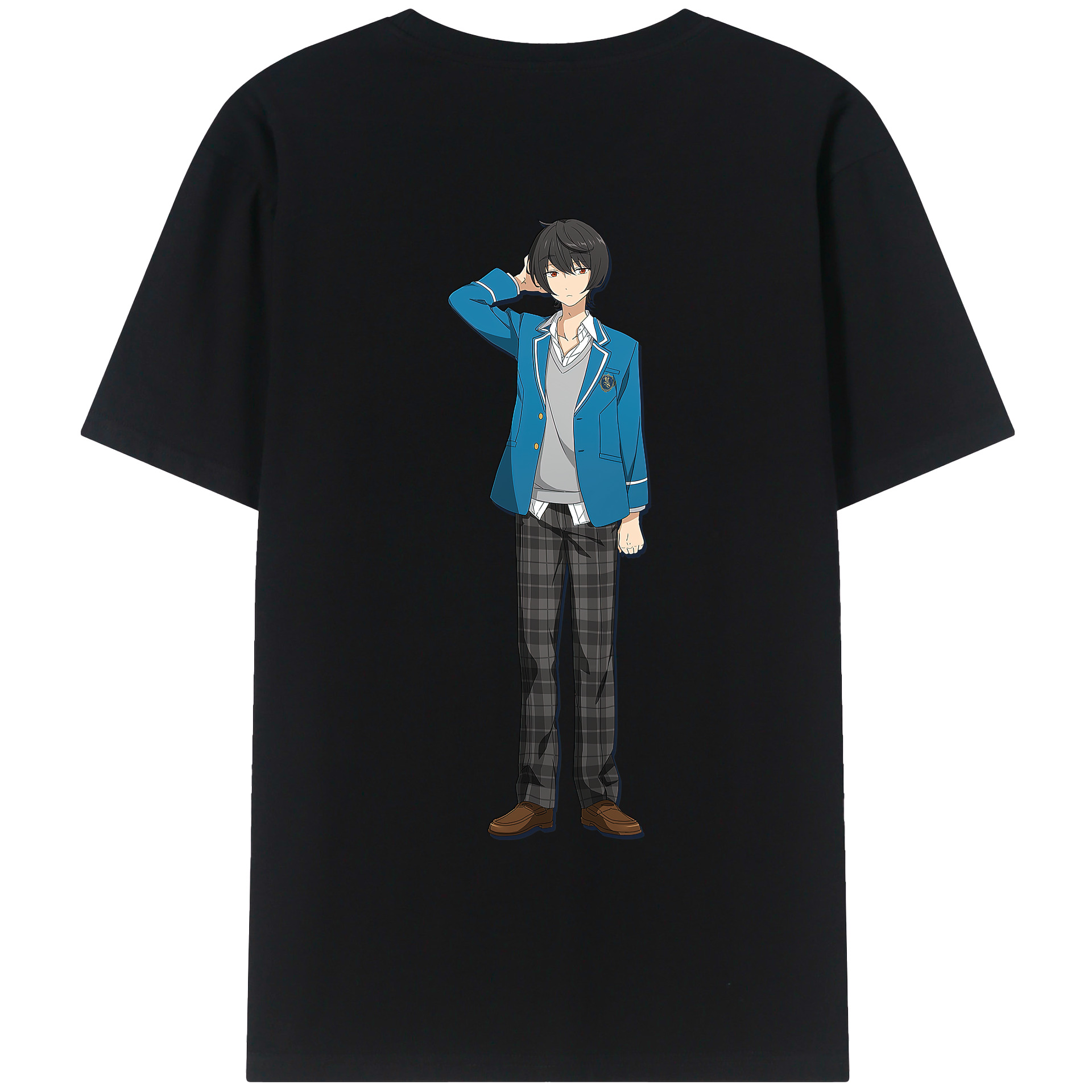 （画像用） あんさんぶるスターズ! Ensemble Stars 綿100％ メンズ半袖Tシャツ（バックプリント） 通気性