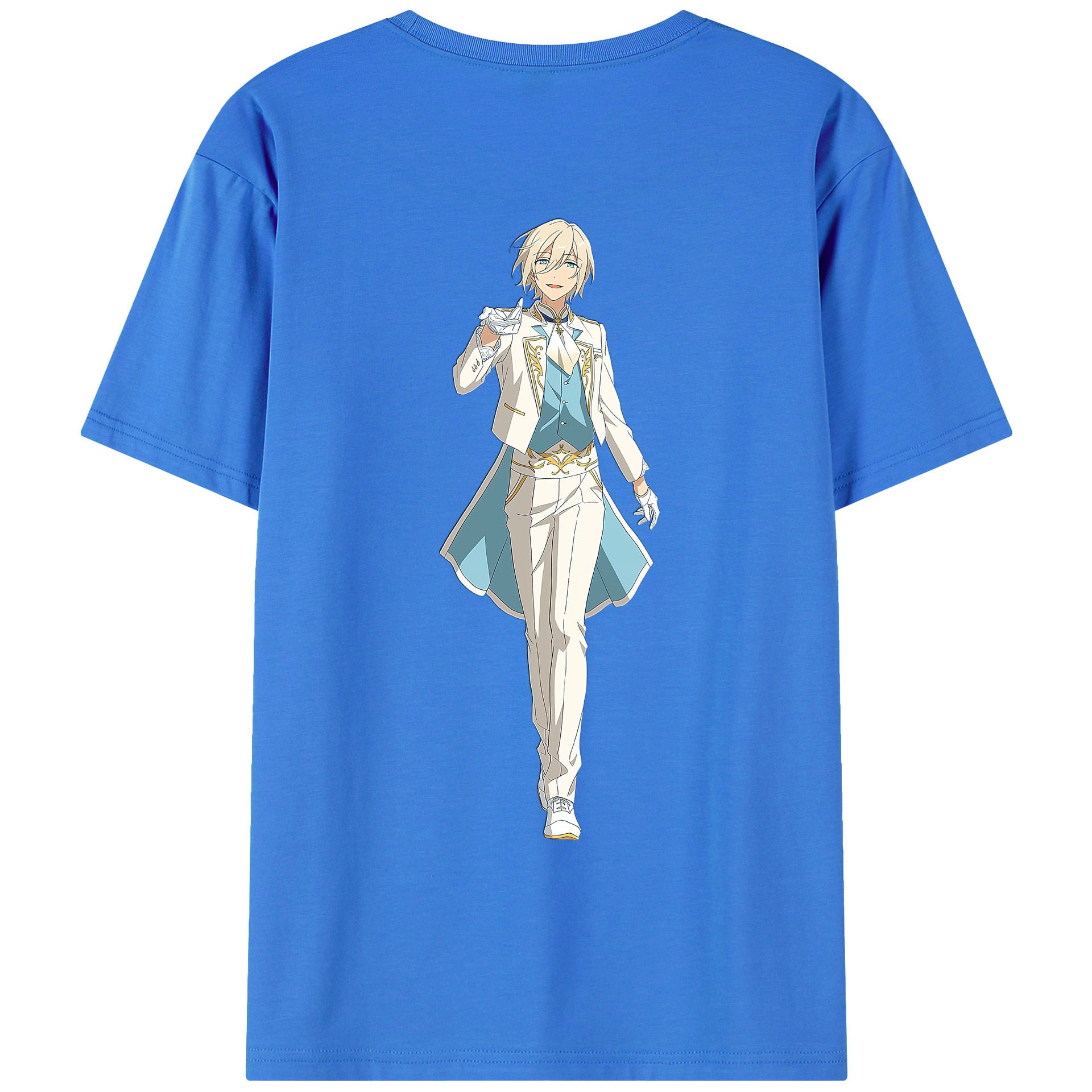 （画像用） あんさんぶるスターズ! Ensemble Stars 綿100％ メンズ半袖Tシャツ（バックプリント） 通気性