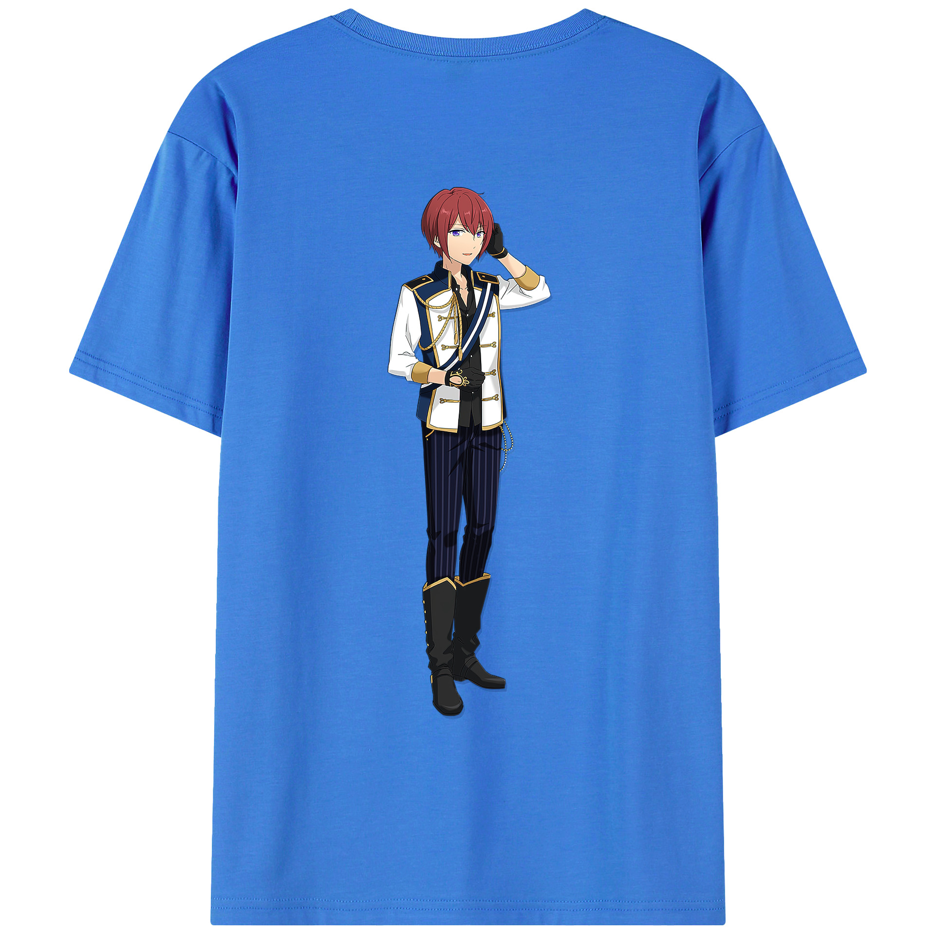 （画像用） あんさんぶるスターズ! Ensemble Stars 綿100％ メンズ半袖Tシャツ（バックプリント） 通気性