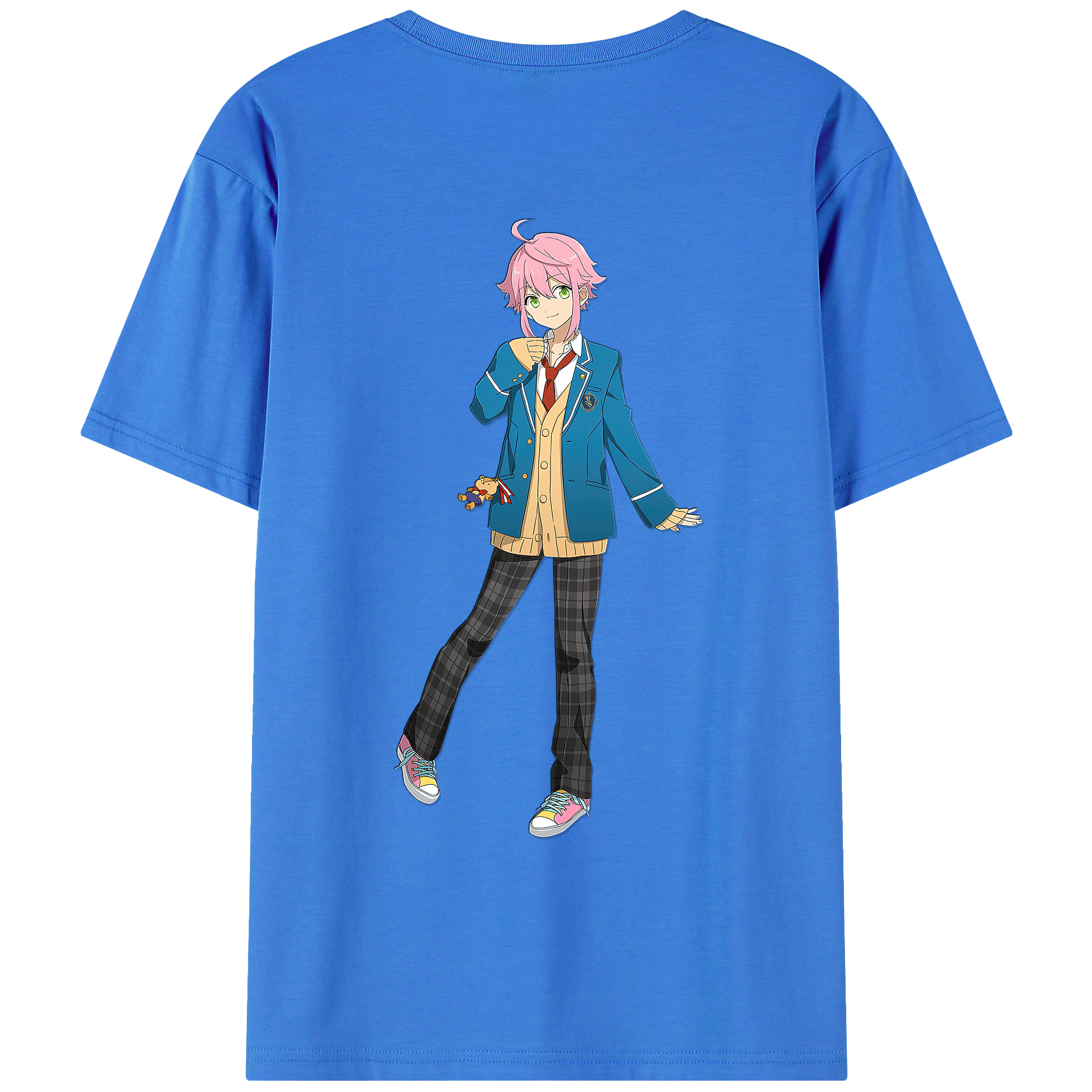 （画像用） あんさんぶるスターズ! Ensemble Stars 綿100％ メンズ半袖Tシャツ（バックプリント） 通気性