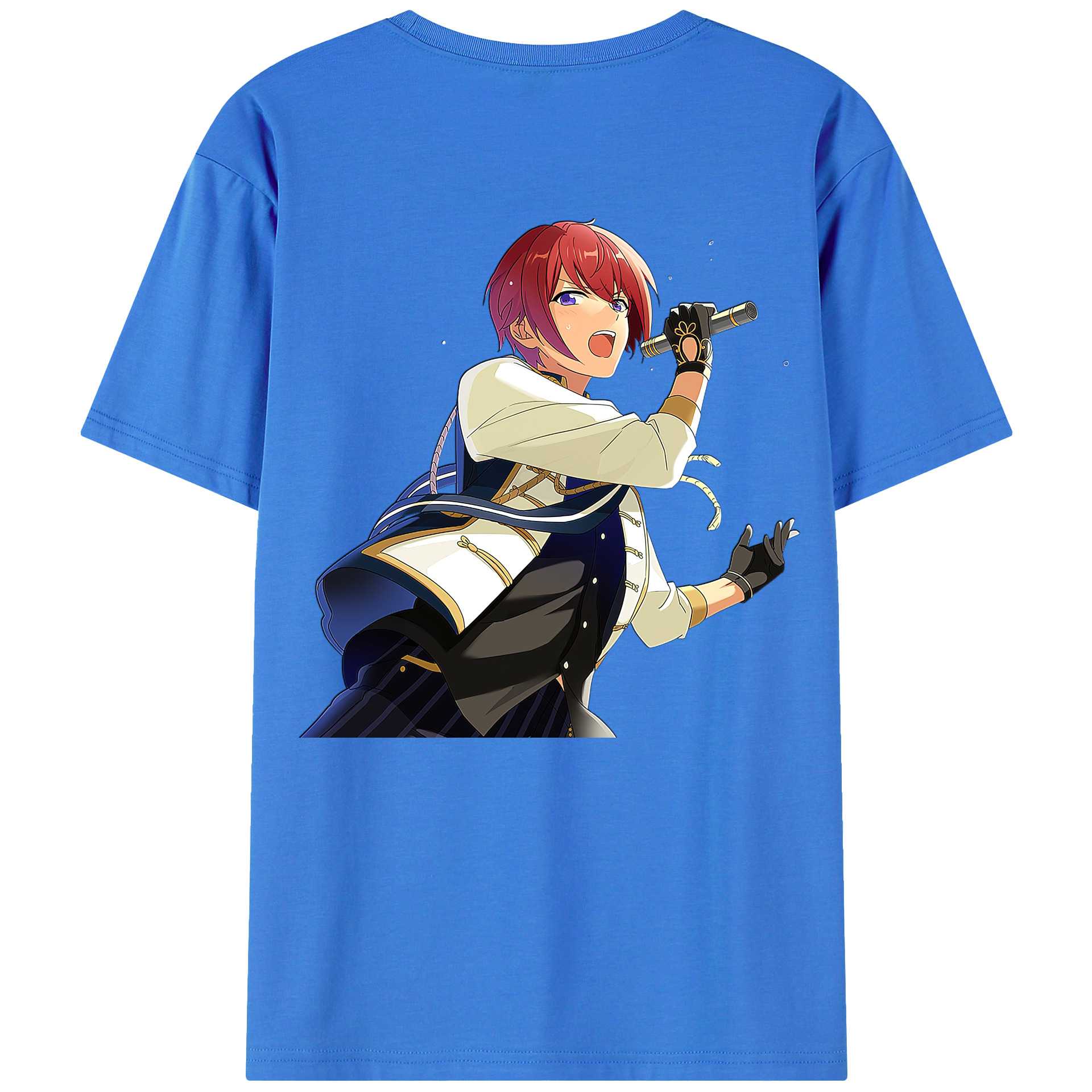 （画像用） あんさんぶるスターズ! Ensemble Stars 綿100％ メンズ半袖Tシャツ（バックプリント） 通気性